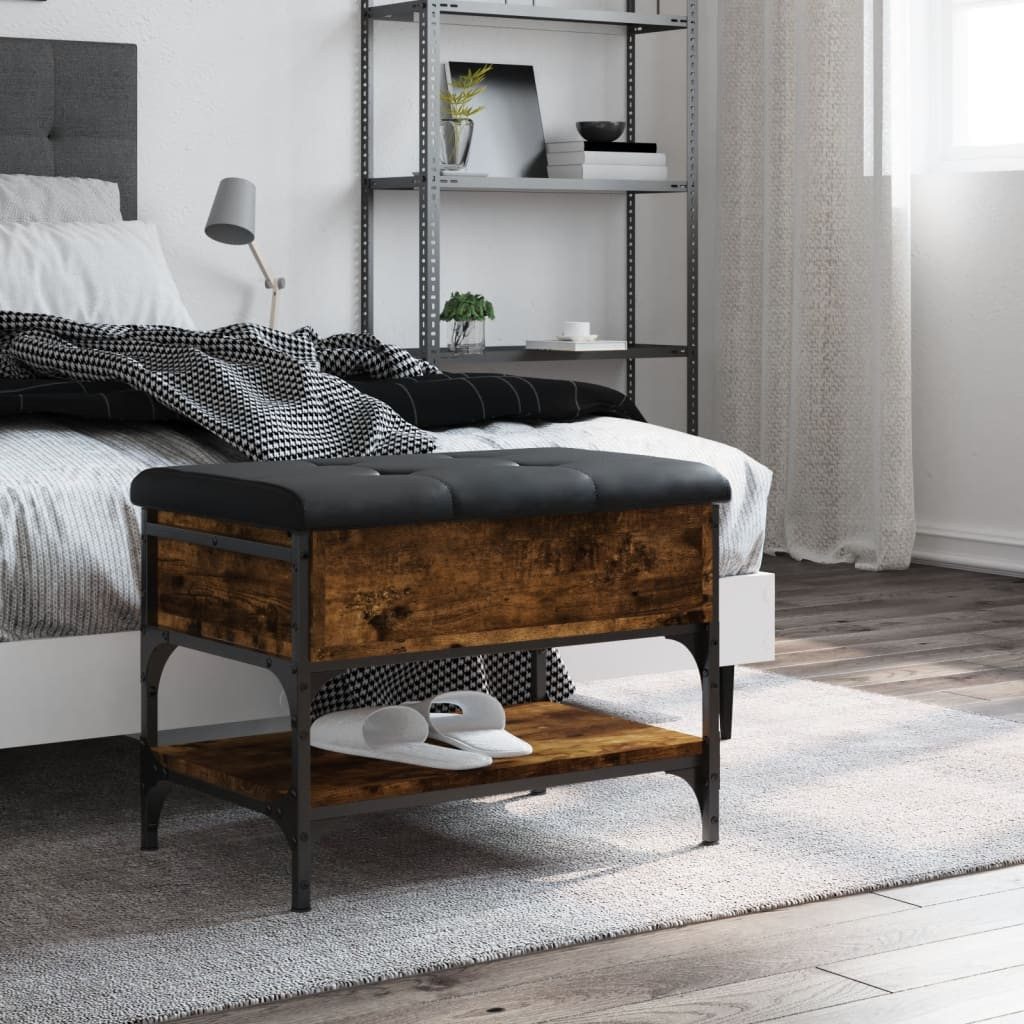 vidaXL Sitzbank Schuhbank Räuchereiche 62x42x45 cm günstig online kaufen