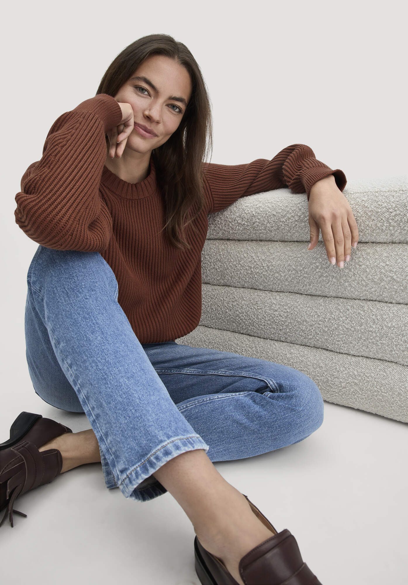 Hessnatur Strickpullover Relaxed aus reiner Bio-Baumwolle (1-tlg)