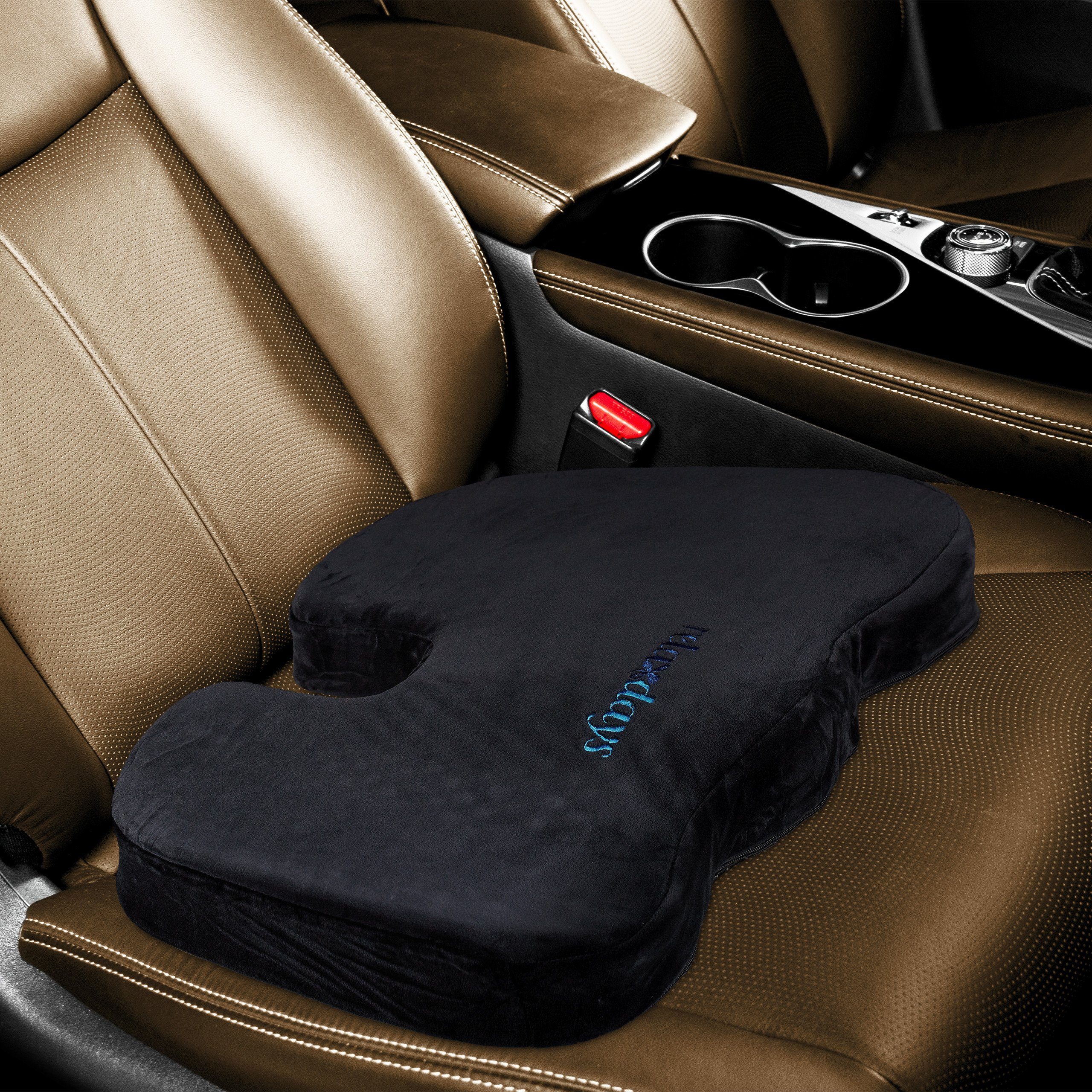 Runxizhou Sitzkissen Auto sitzerhöhung Erwachsene, ergonomisches  komfortsitzkissen