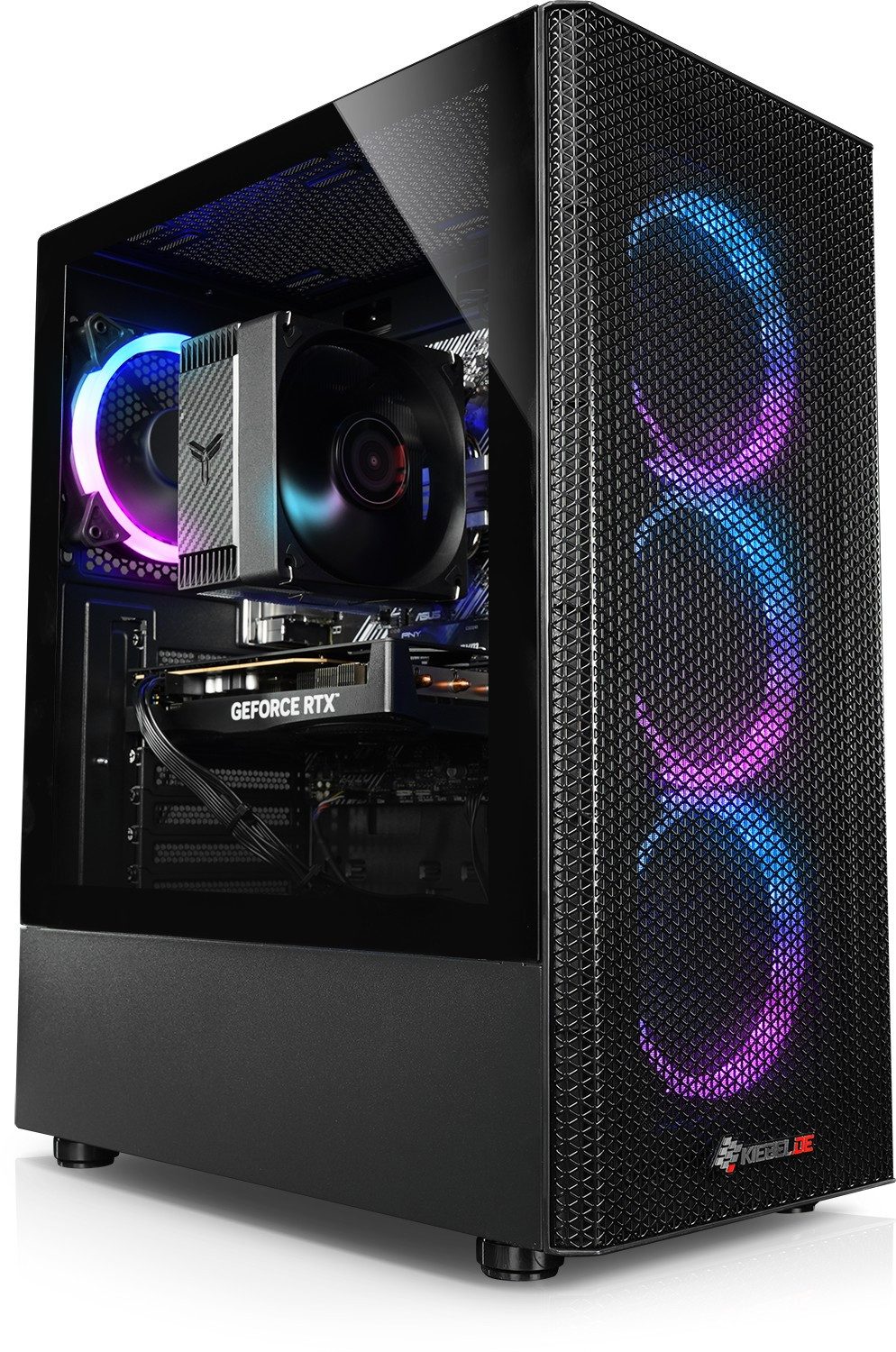 Kiebel Twister V Gaming-PC (AMD Ryzen 7 AMD Ryzen 7 5700X, RTX 3050, 32 GB RAM, 1000 GB SSD, Luftkühlung, ARGB-Beleuchtung)
