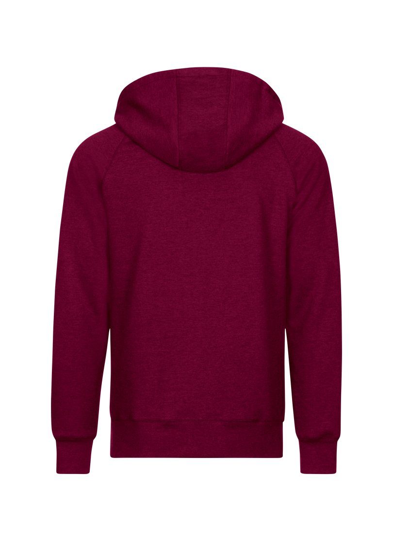 chianti-melange Sweatjacke mit Sweatjacke Trigema Kapuze TRIGEMA