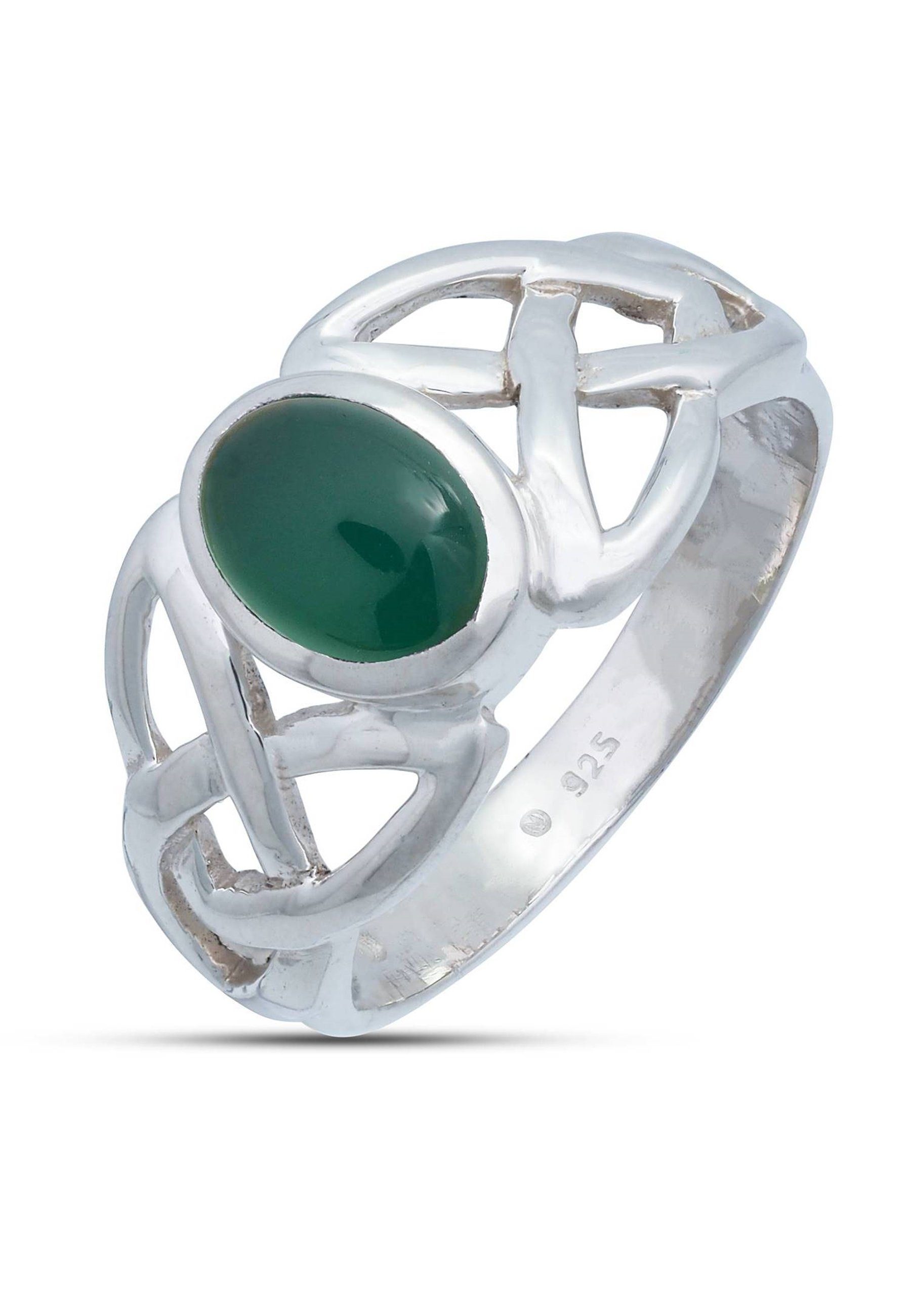 Onyx 925er mantraroma mit grüner Silber Silberring