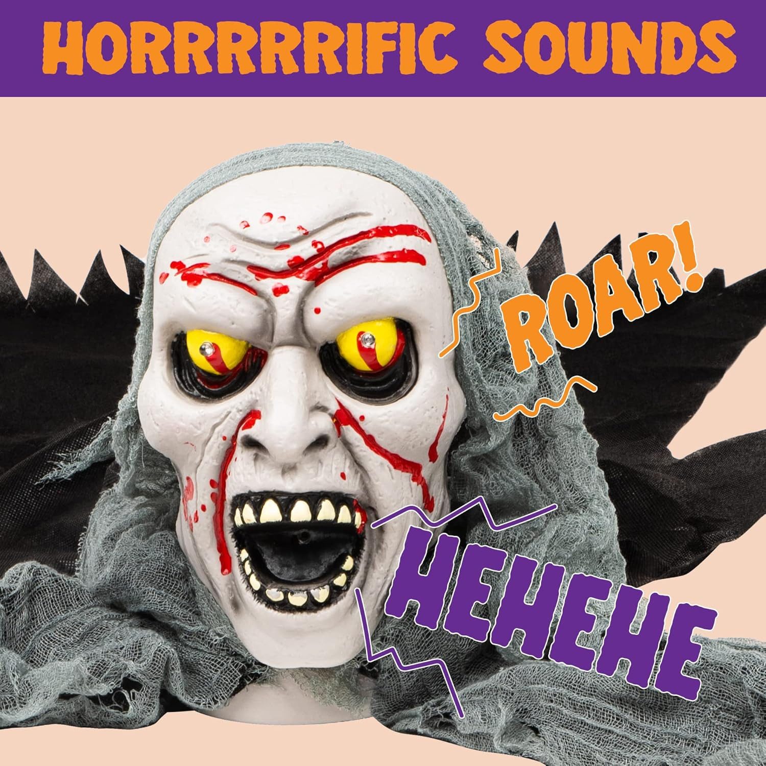 JOYIN Dekoobjekt JOYIN Halloween Zombie Groundbreaker, animiert, Blutfleck & Sound – Bild 4 von 5