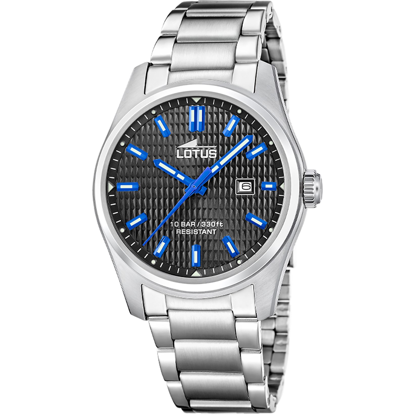 Lotus Quarzuhr Classic Steel 19060_6, Armbanduhr, Herrenuhr, Edelstahlarmband, analog, Tag