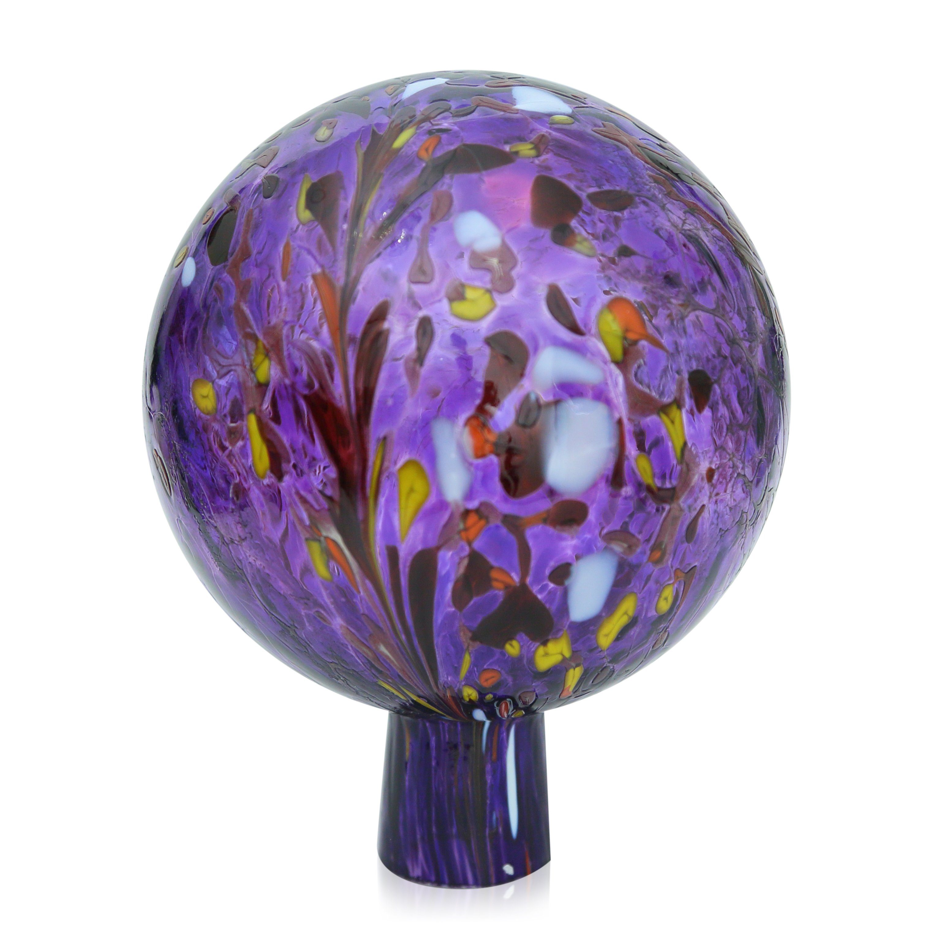 Lauschaer Glas Blumenständer Rosenkugel Gartenkugel mit Granulat handgefertigt, reine Handarbeit und mundgeblasen