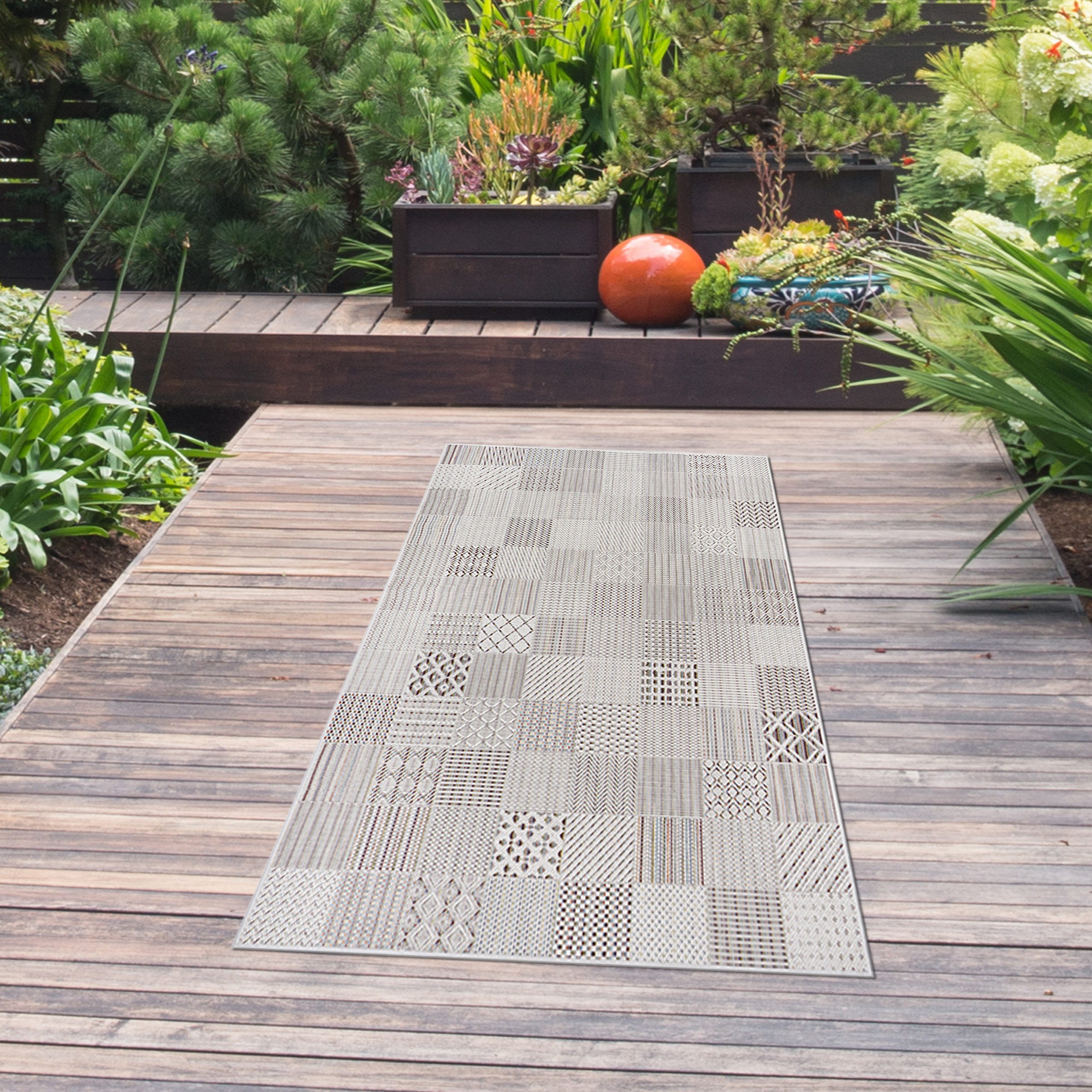 TeppichHome24 Outdoorteppich In-Outdoor-Teppich Wohnzimmer wetterfest Flies günstig online kaufen