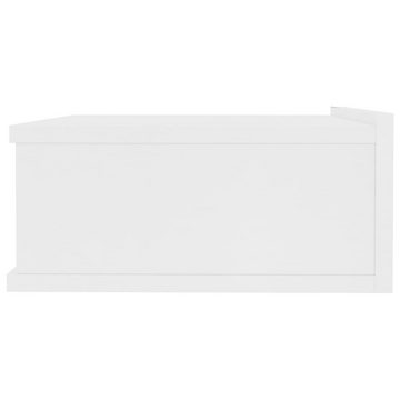 vidaXL Nachttisch Hängende Nachttische 2 Stk Weiß 40 x 30 x 15 cm Spanplatte