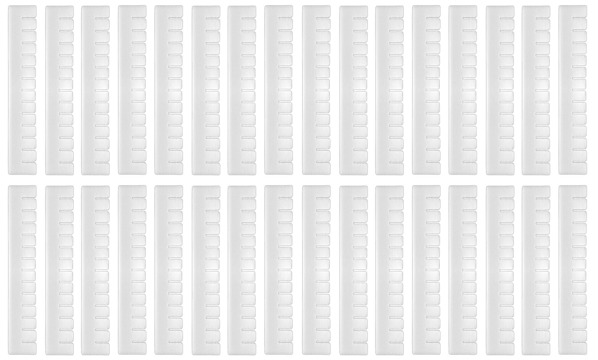 HAC24 Schubladeneinsatz Schubladeneinteiler Schubladentrenner Schubladeneinsatz Fachteiler (32 St), je 42 x 6,5 cm zuschneidbar