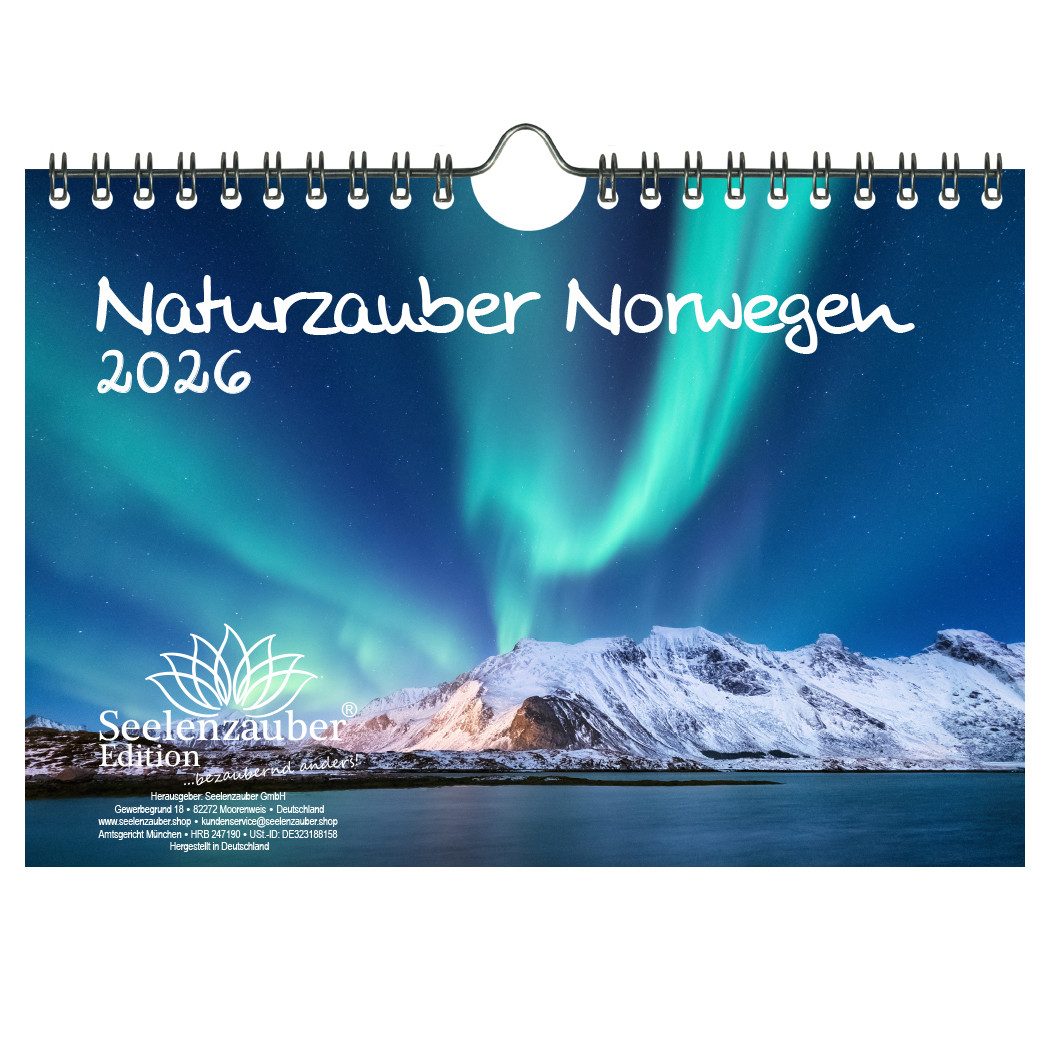 Seelenzauber Настенный календарь Naturzauber Norwegen DIN A5 Календари für 2026 Natur Reise Land Urlaub