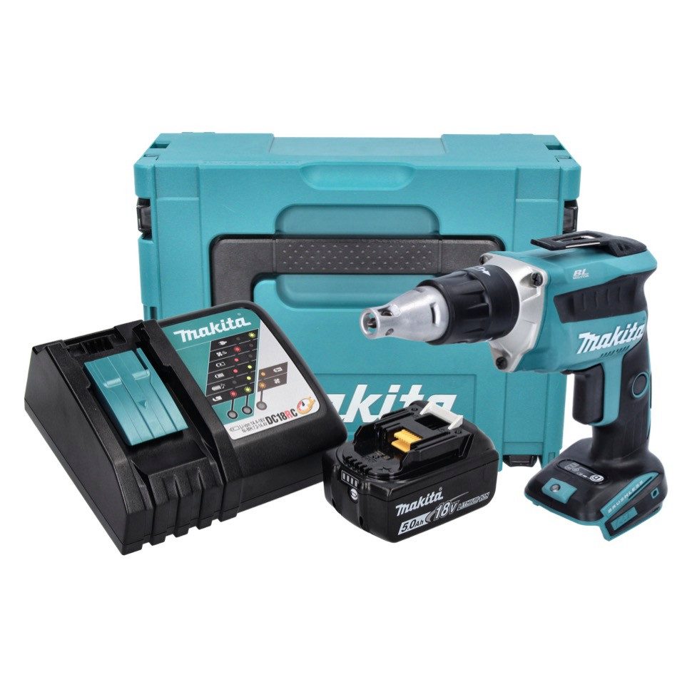 Thumbnail - Makita Akku-Magazinschrauber DFS 452 RT1J Akku Schnellbauschrauber 18 V Brushless + 1x Akku 5,0 Ah