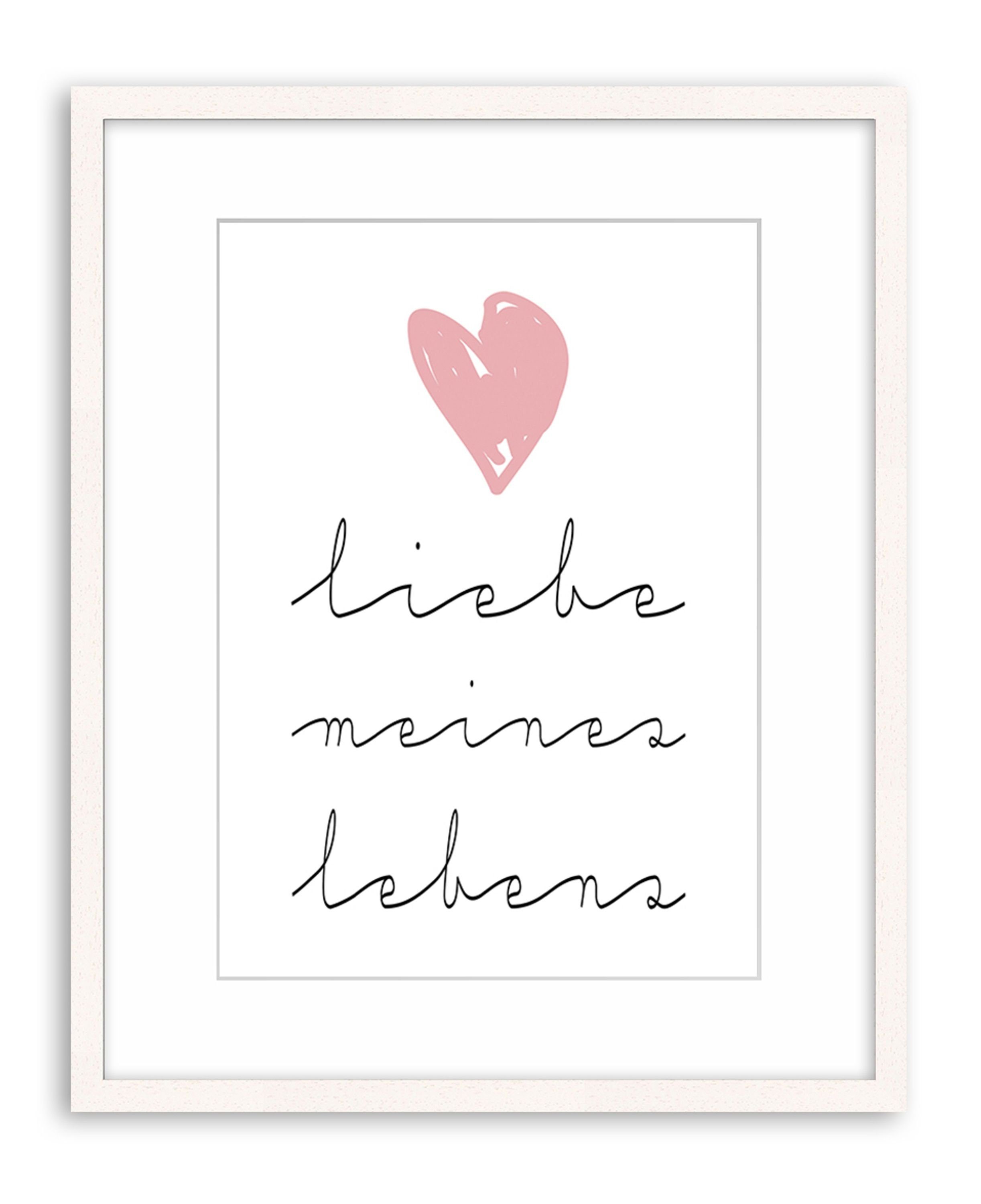 artissimo Poster Poster mit Spruch DinA4 Bild Wandbild Sprüche Liebe