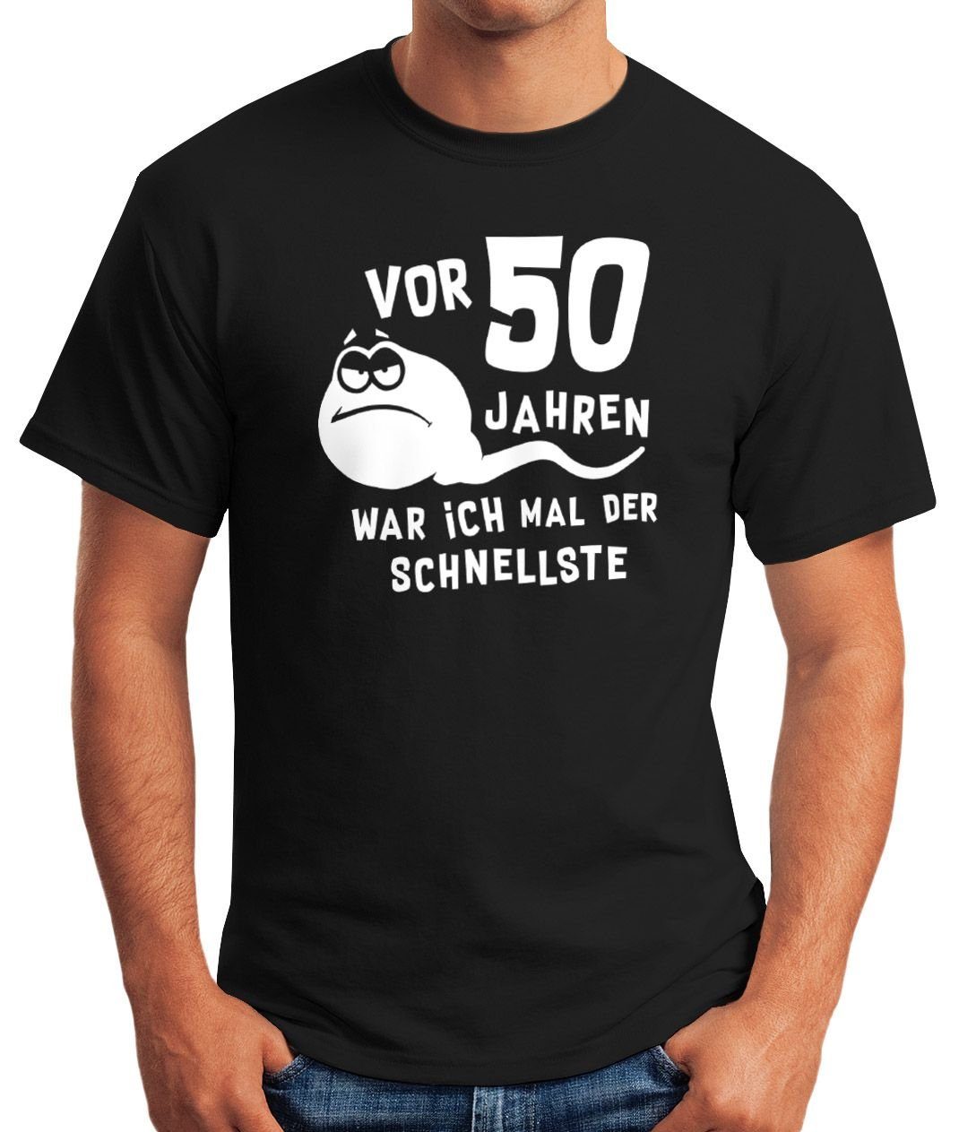 MoonWorks Print-Shirt Herren T-Shirt 50. Geburtstag günstig online kaufen