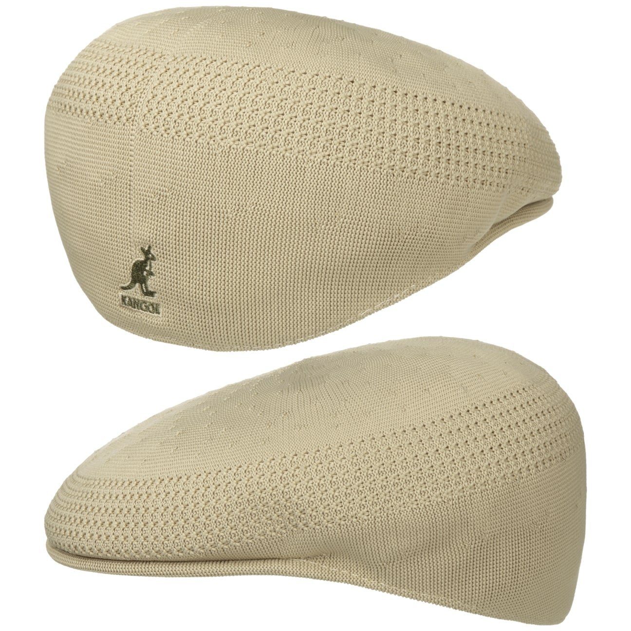 [Super günstiger Sonderpreis!] Kangol Flat Cap (1-St) Schirm mit beige Schiebermütze