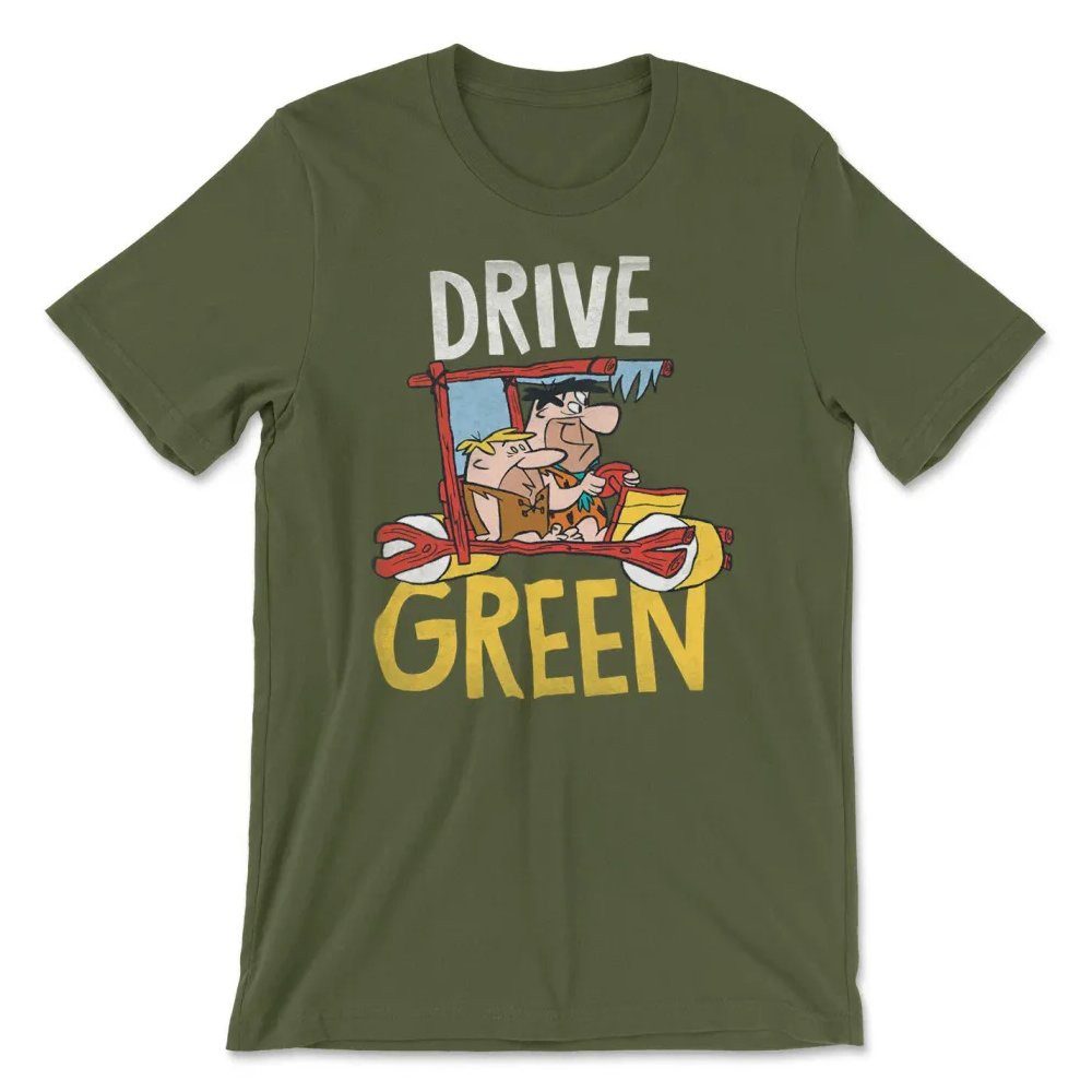 The Flintstones T-Shirt Drive Green T-Shirt