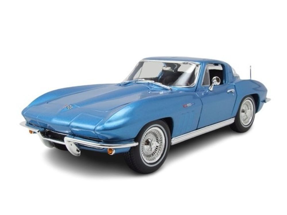 Maisto® Modellauto Chevrolet Corvette C2 1965 blau metallic, Maßstab 1:18