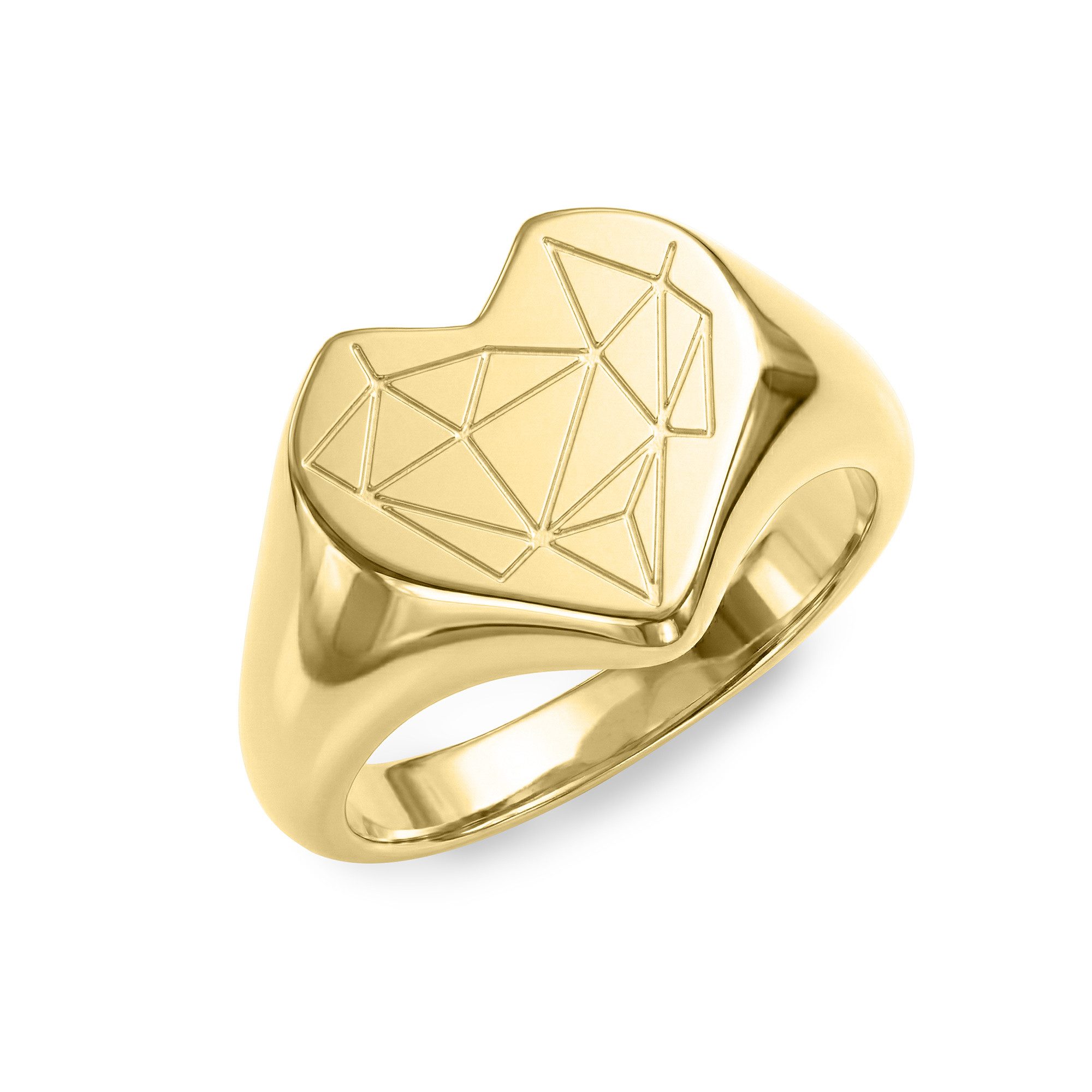 Liebeskind Berlin Fingerring Broken Heart Chunky Edelstahl