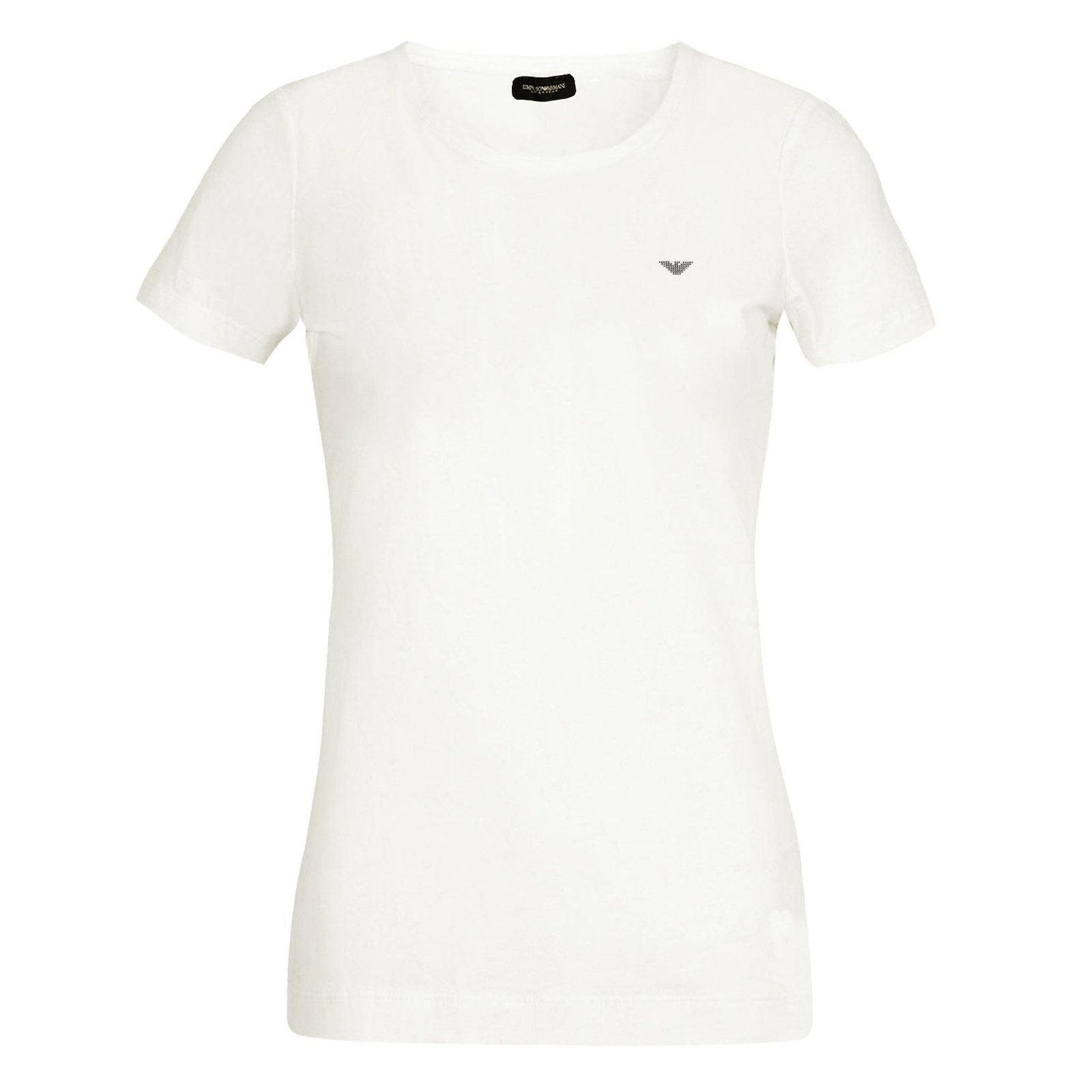 Emporio Armani T-Shirt T-Shirt mit einem Logo aus Strasssteinchen