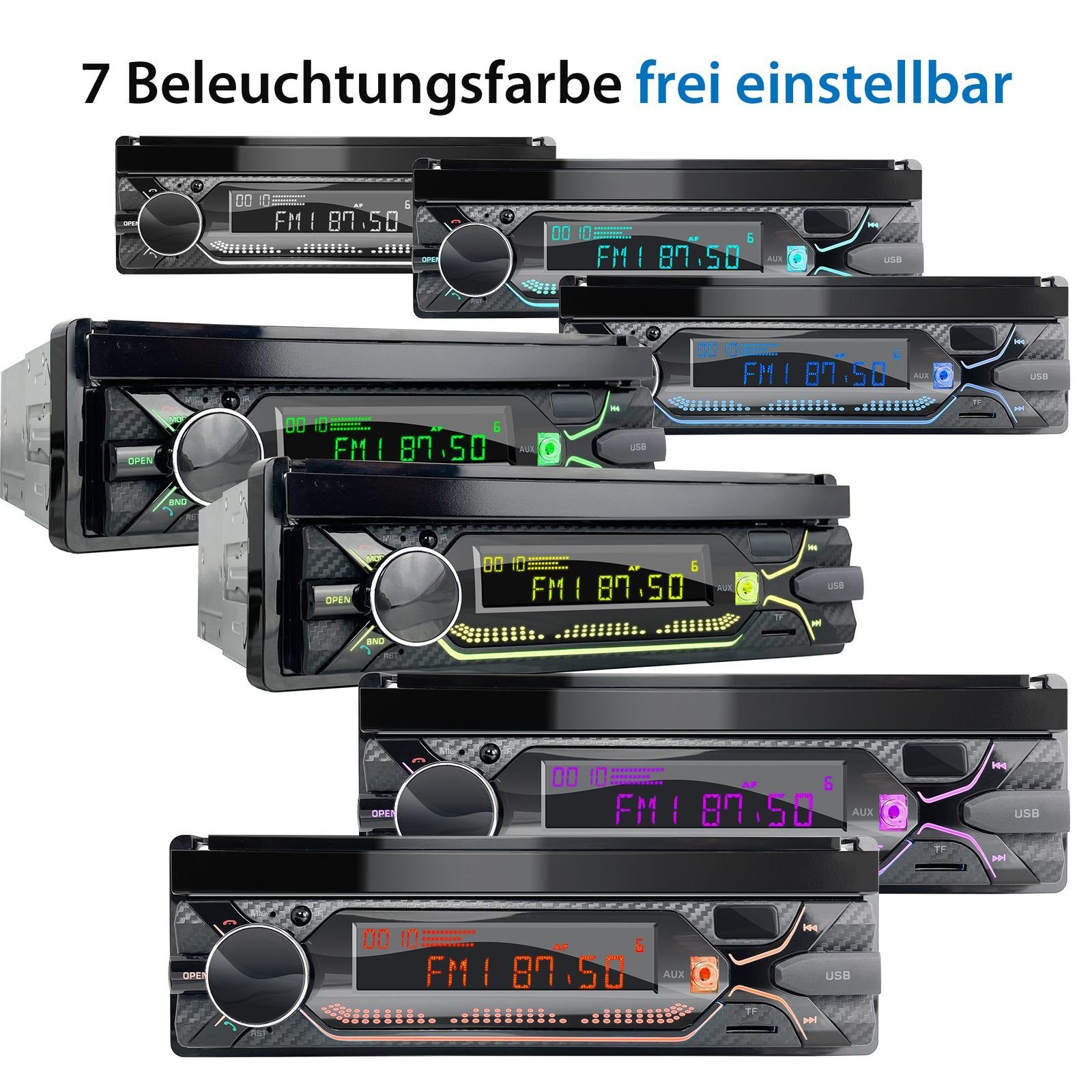 DIN USB, 1 Autoradio mit 7 SD, Zoll Bluetooth, XOMAX XM-V747 Bildschirm, Autoradio