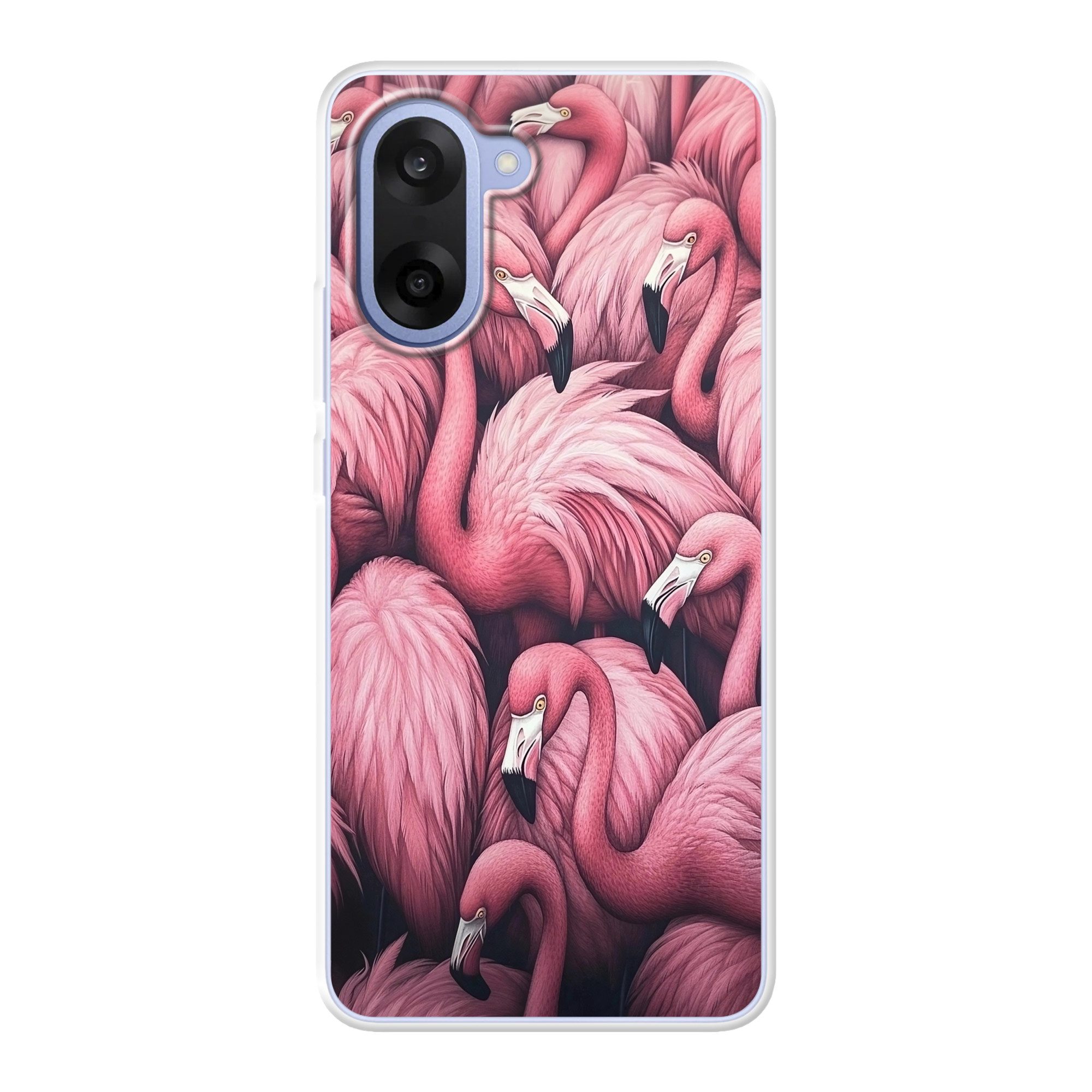 MuchoWow Handyhülle für OnePlus Nord CE5 Flamingo - Rosa - Tiere, Phone Case, Silikon, Schutzhülle Dünn