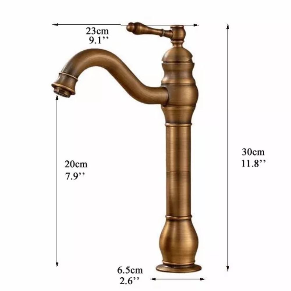 Kinaree Badarmatur Retro Messing Wasserhahn SUAM Messing, gebürstet