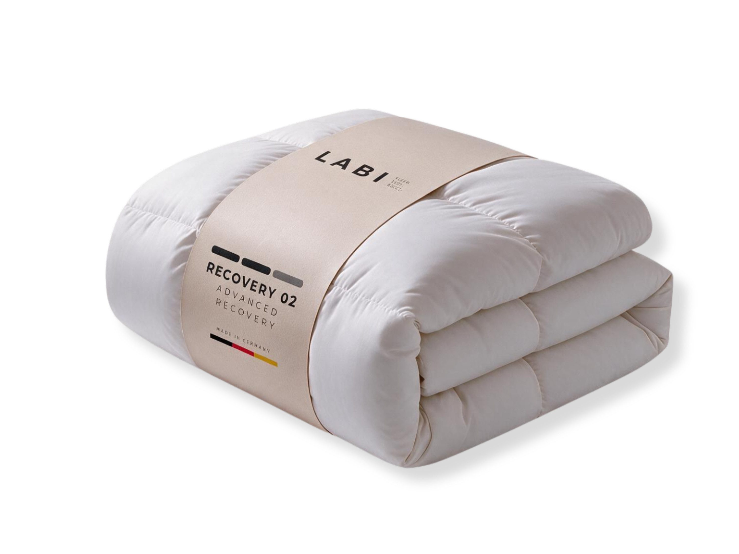 LABI SLEEP Federbettdecke Bettdecke Balance, Füllung: 90% Federn, 10% Daunen, Bezug: 100% Baumwolle, hochwertige Federbettdecke, Sommer, Winter, 135x200 cm, 155x220 cm