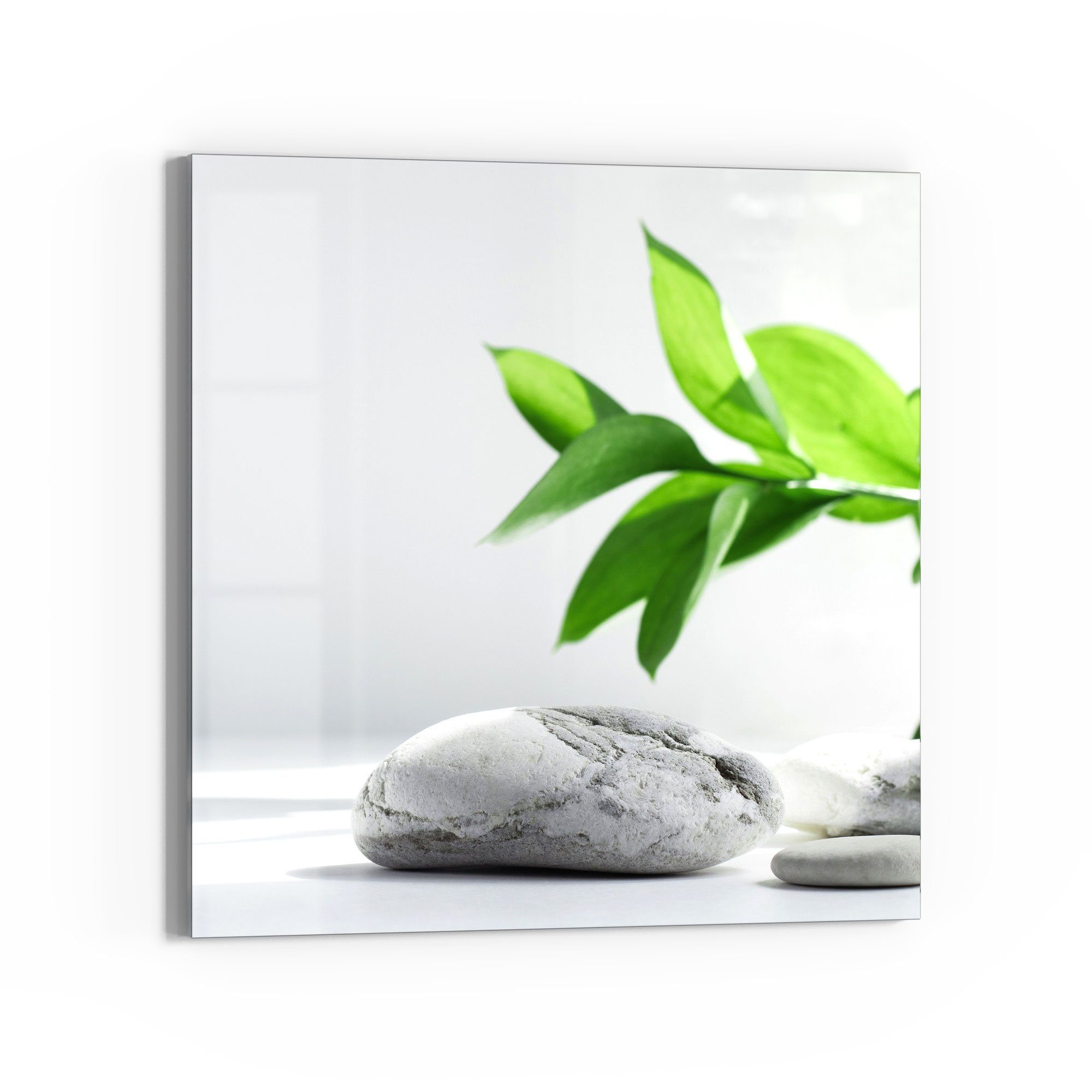 DEQORI Magnettafel 'Wellnesssteine mit Grün', Whiteboard Pinnwand beschreibbar. Reduzierter Preis € 37,90. Unverbindliche Preisempfehlung € 44,00