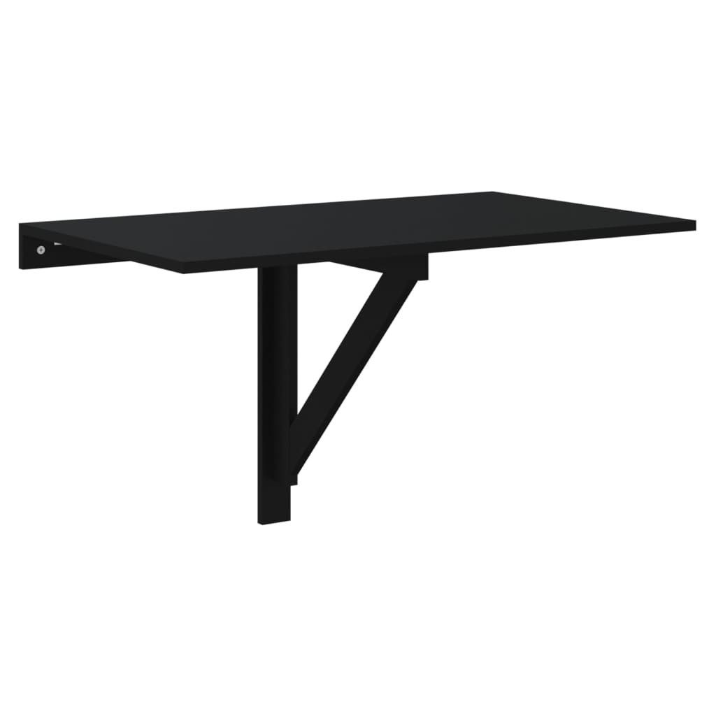 vidaXL Nachtkommode, Wand-Klapptisch Schwarz 100x60x56 cm Holzwerkstoff