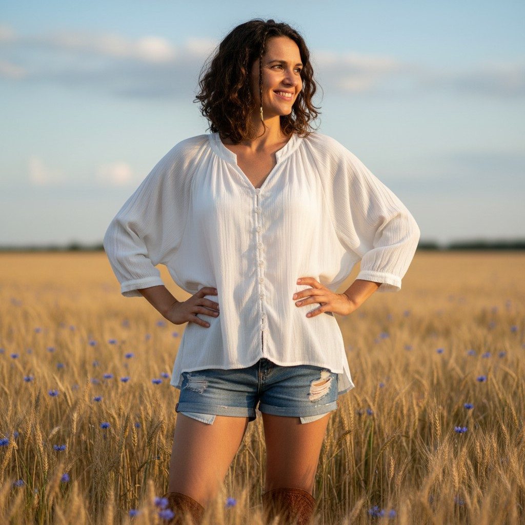 Guru-Shop Longbluse Luftige Boho Bluse, Oversize Hemdbluse,.. günstig online kaufen