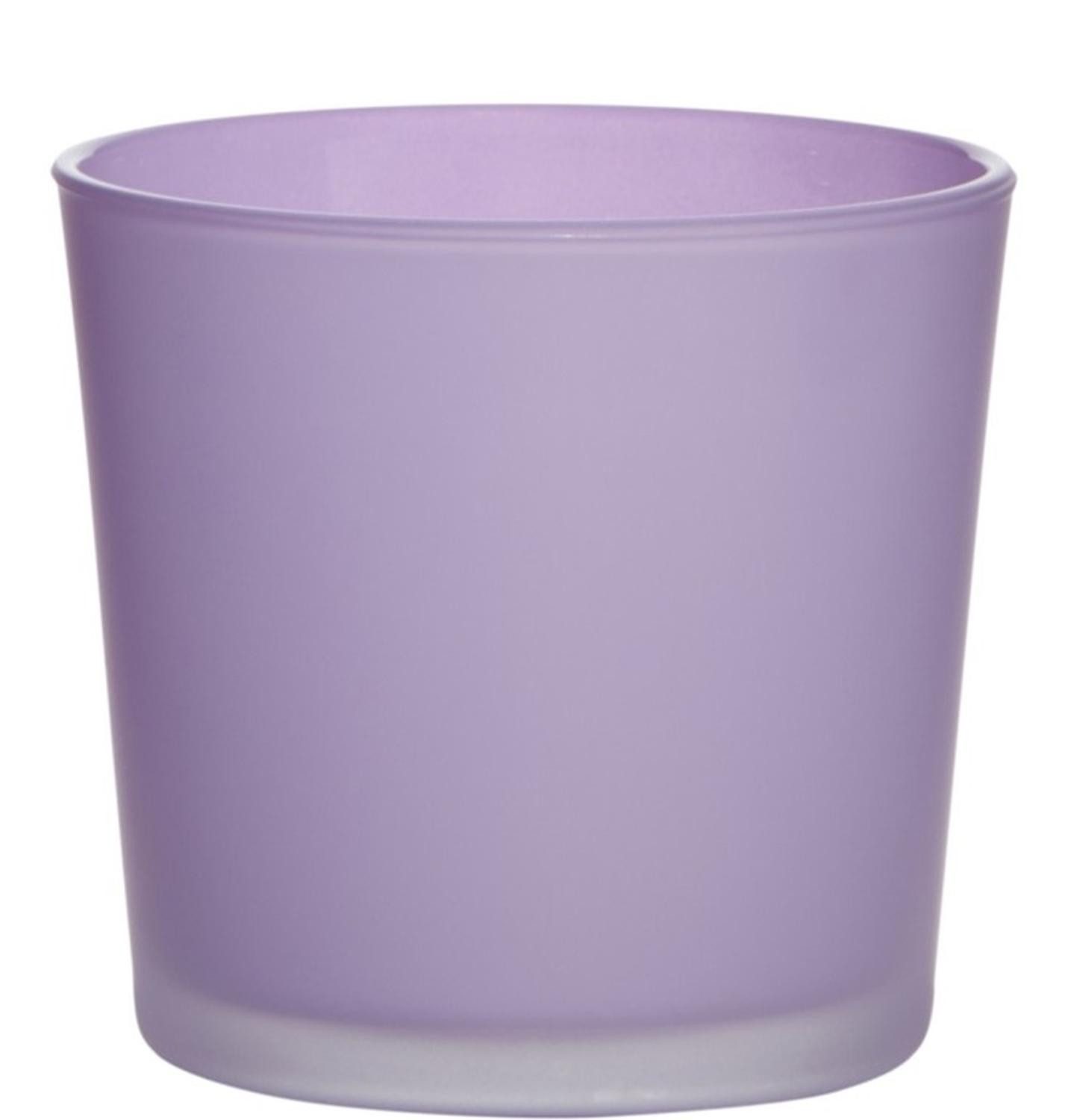 INNA-Glas Blumentopf Pflanzgefäß ALENA FROST, flieder matt, 11cm, Ø11,5cm