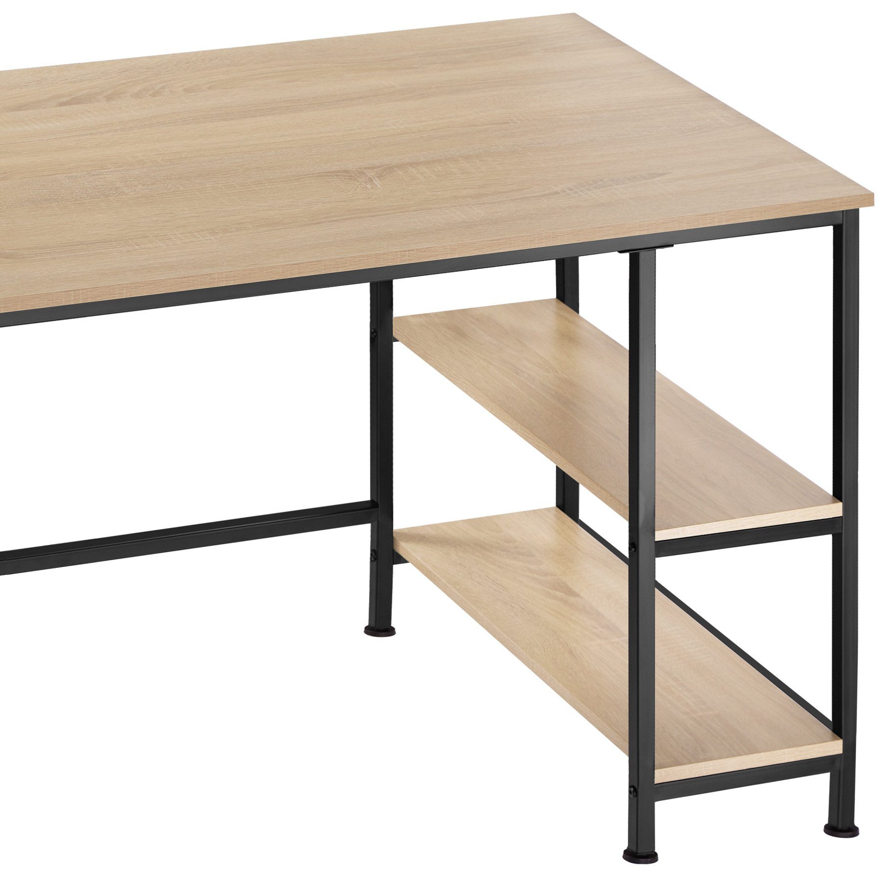 Schreibtisch Eiche (1-St., hell, Holz Sonoma Industrial tectake 1 tlg) Canton