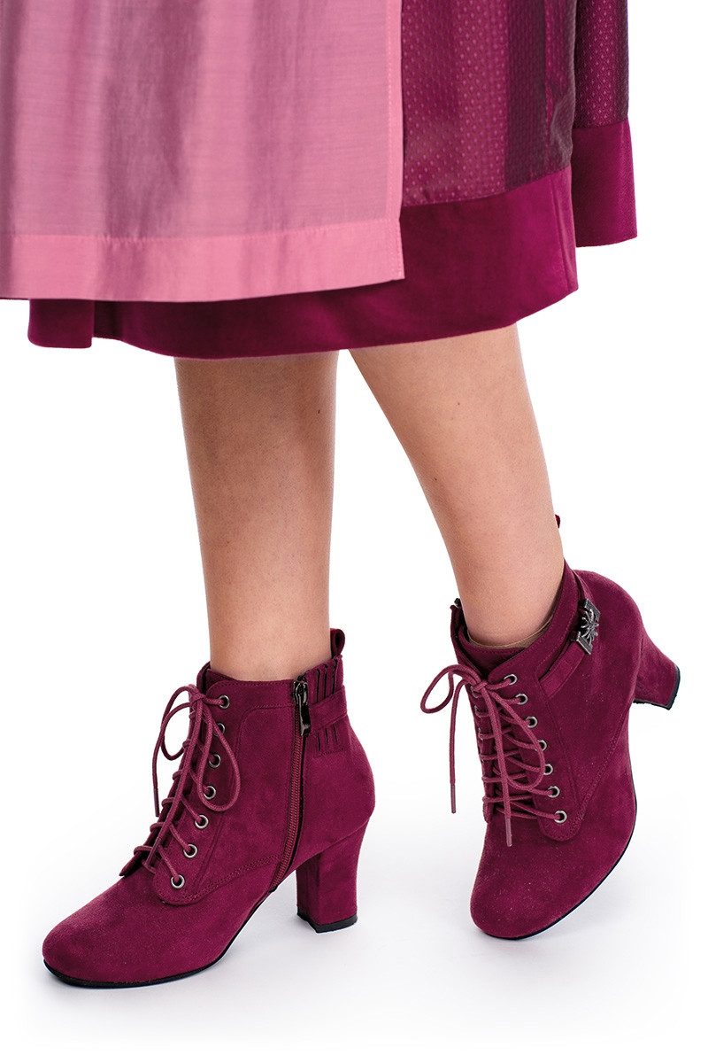 Hirschkogel Trachten Stiefeletten - FANNY - bordo Stiefelette günstig online kaufen