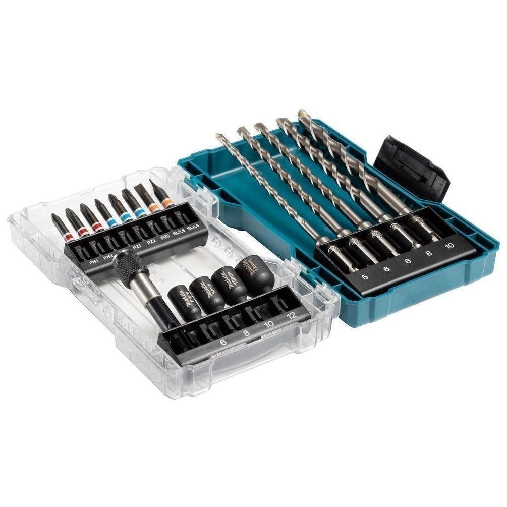 Makita Bohrer- und Bit-Set Bit-Set E-07026 Bohrer Bit-Set 18 tlg. SDS-Plus