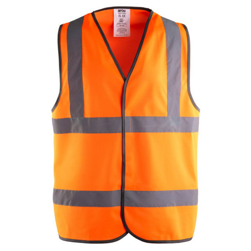 ARCO Arbeitsjacke Arco Hi-Vis Sicherheitsweste Orange Klasse 2 EN ISO 20471 – Gr. 2XL (1-St)