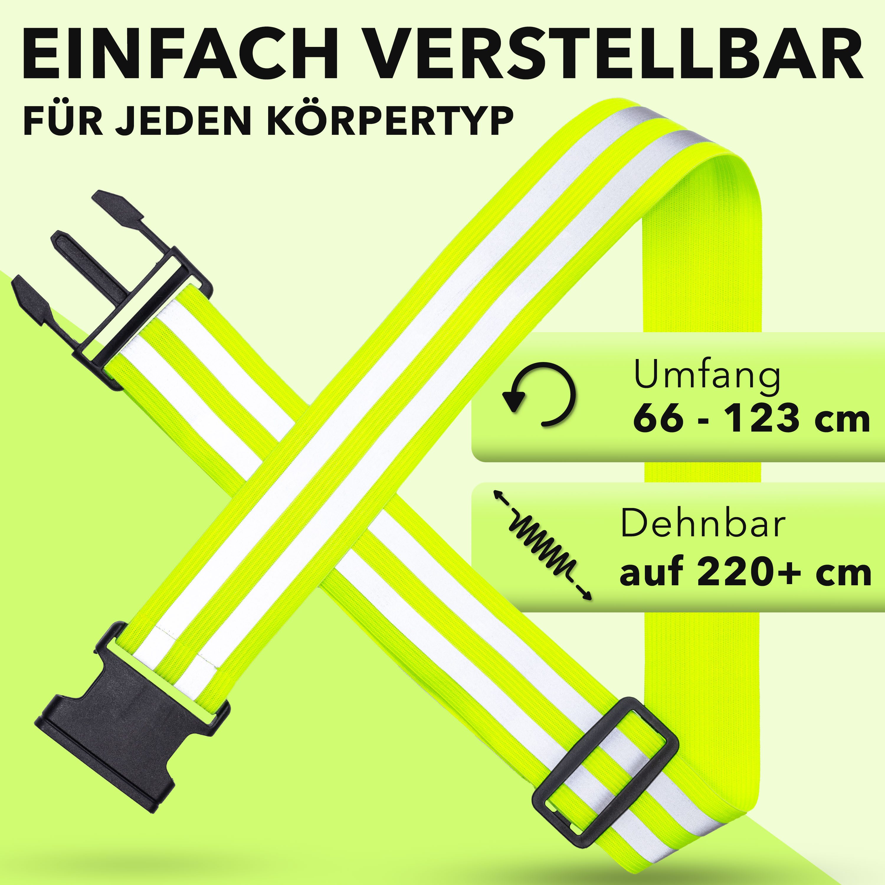 AVANA Hüftgürtel Reflektor Gürtel Reflektorgurt Reflektierender Sicherheitsgürtel Gurt (Reflexgurt) hohe Sichtbarkeit, Joggen, Fahrradfahren, Reflektorgürtel