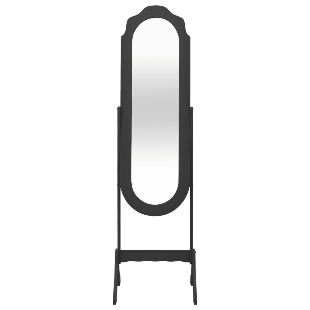 45,5x47,5x160 | (1-St) Spiegel Schwarz Schwarz Holzwerkstoff Schwarz vidaXL Standspiegel cm