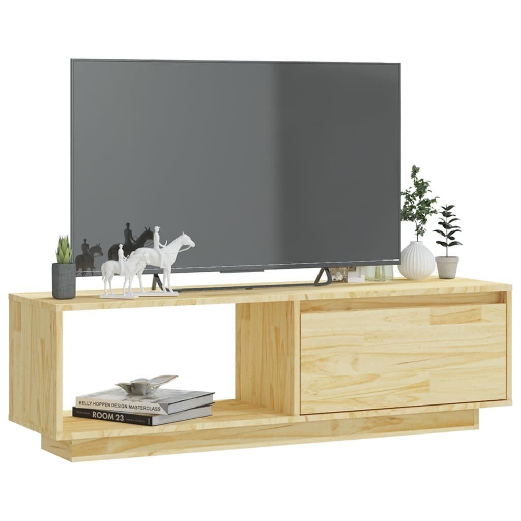 vidaXL cm 110x30x33,5 TV-Schrank (1-St) TV-Schrank Massivholz Kiefer Natur