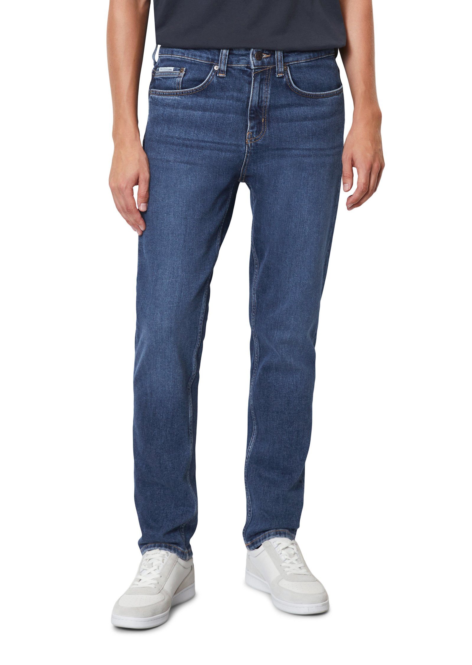 Marc O'Polo DENIM Slim-fit-Jeans aus Bio-Baumwoll-Mix dunkelblau
