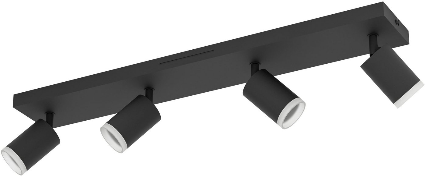 EGLO Deckenleuchte MELITELLO-Z Spotlampe - Alu, Stahl - LED - 4X3,7W - IP20, CCT - über Fernbedienung, Dimmfunktion, Farbwechsel, Memoryfunktion, Nachtlichtfunktion, RGB, Weckerfunktion, dimmbar über Fernbedienung, mehrere Helligkeitsstufen, LED fest inte