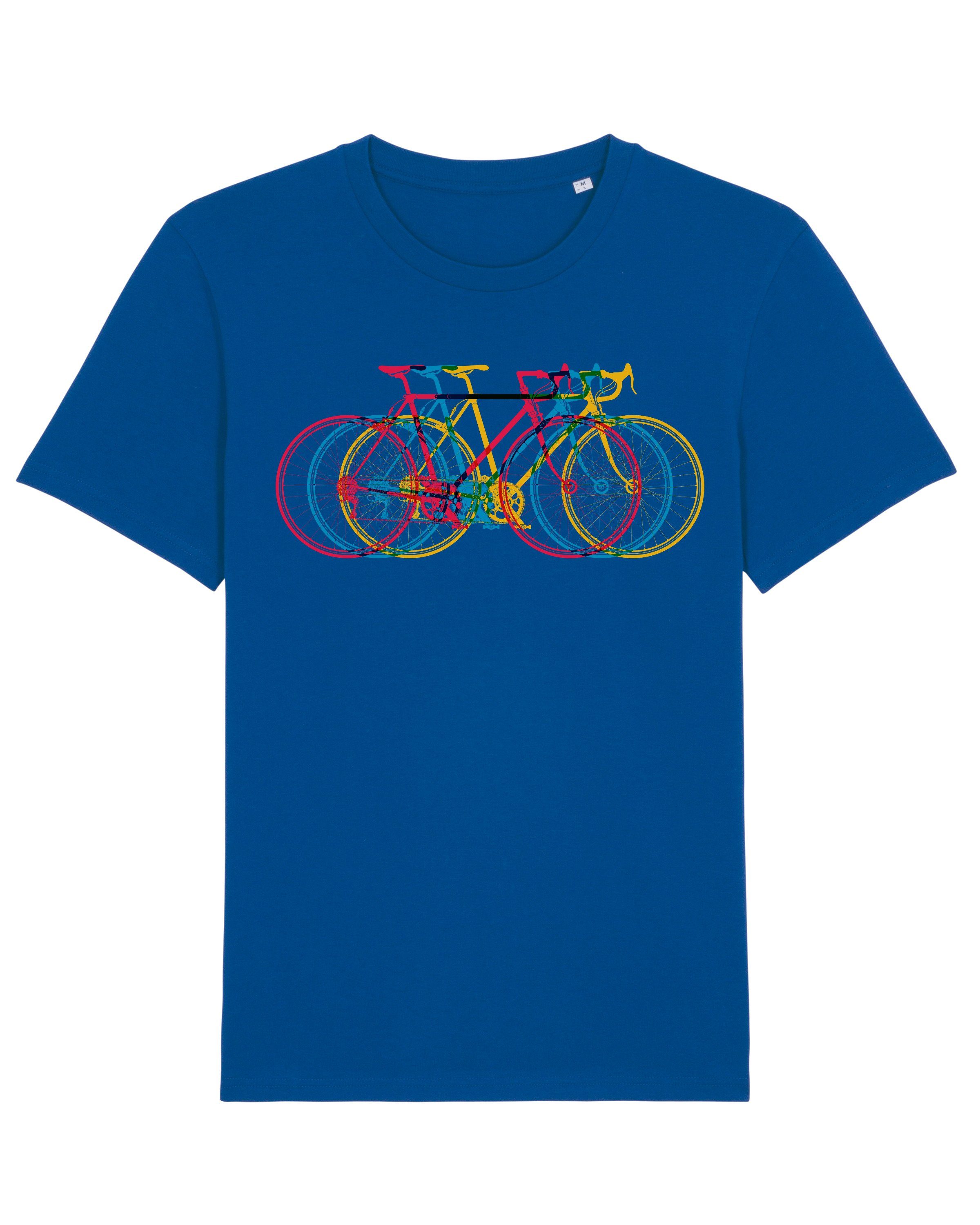wat? Apparel Print-Shirt Fahrräder (1-tlg) majorelle blau