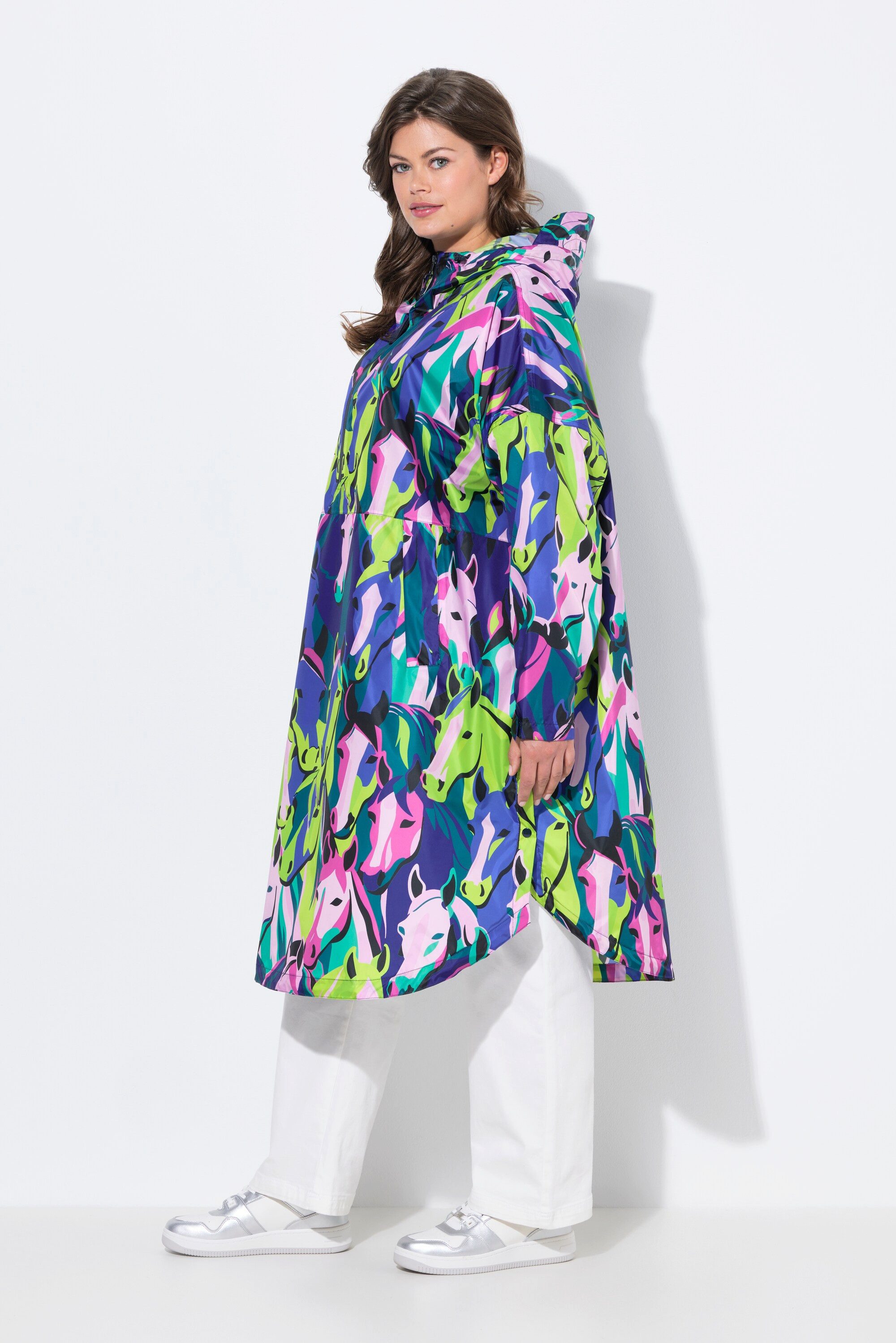 Laurasøn Funktionsjacke Funktions-Regencape Unisex Print Kapuze