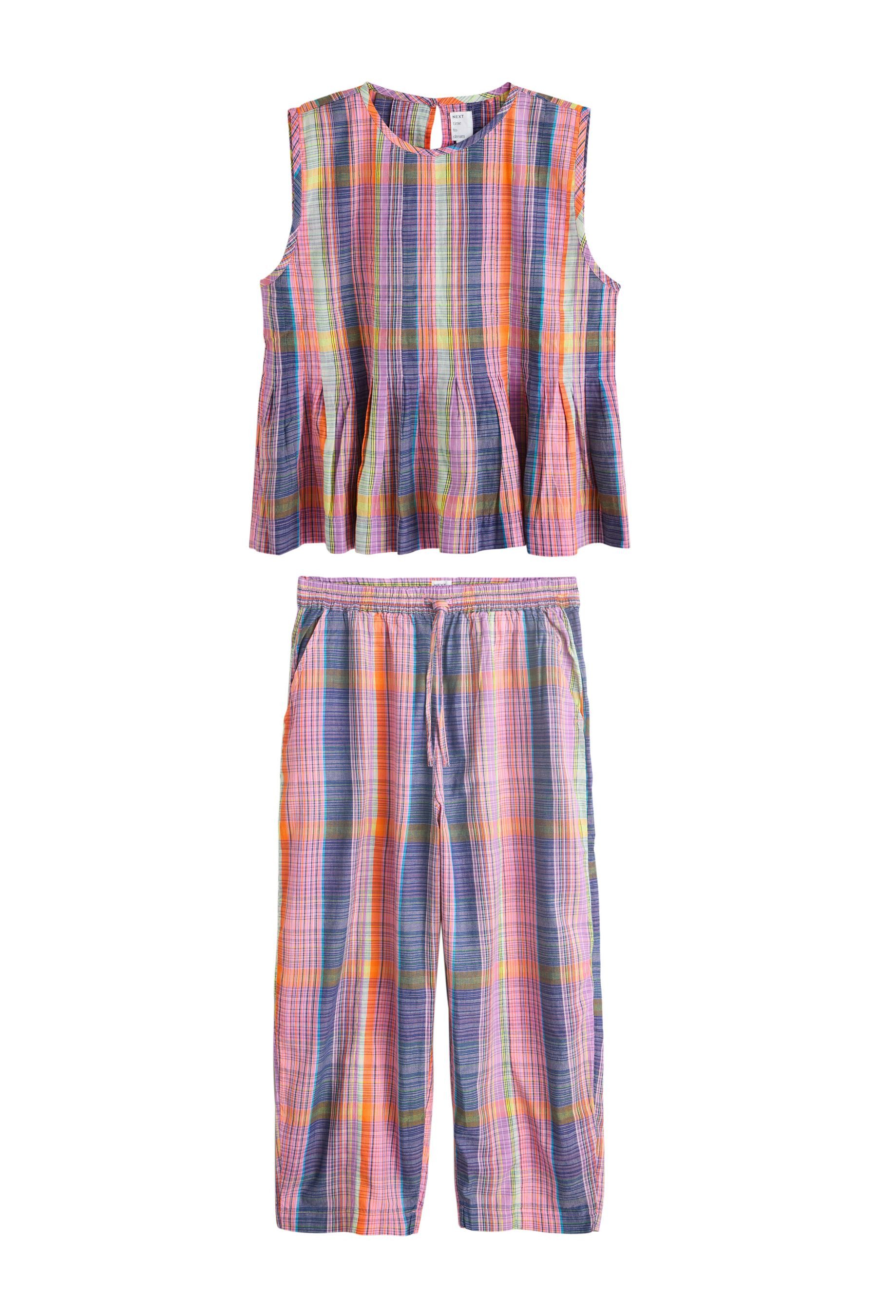Pyjama Schlafanzug mit Trägertop mit Schößchen