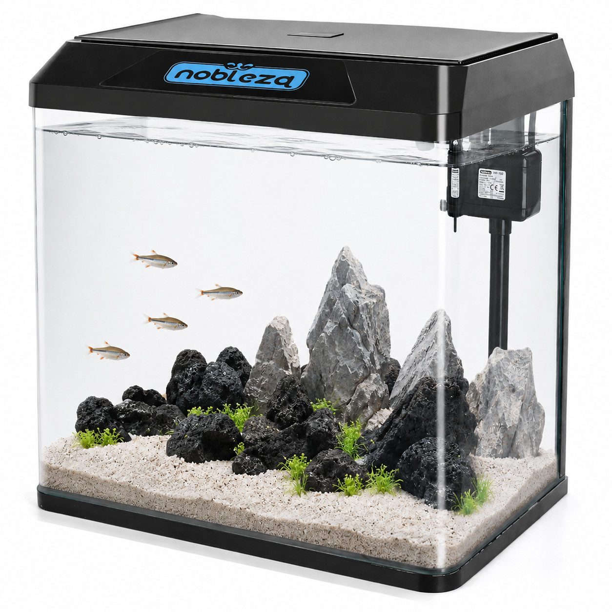 nobleza Aquarien-Set 30L Mini Aquarium Komplettset