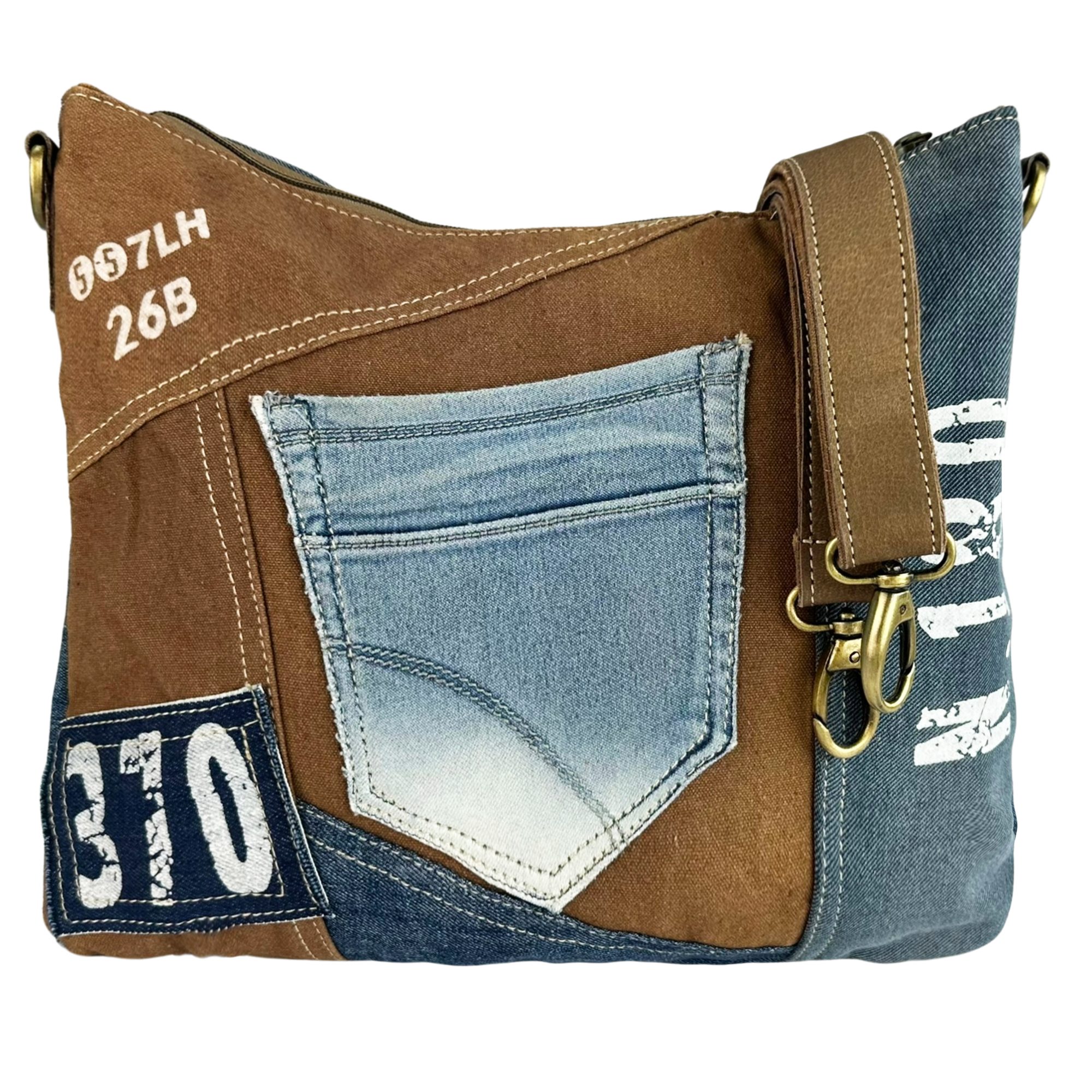 Sunsa Umhängetasche Sunsa Jeanstasche Crossbody Tasche Umhängetasche, Mit abnehmbaren Schulterriemen