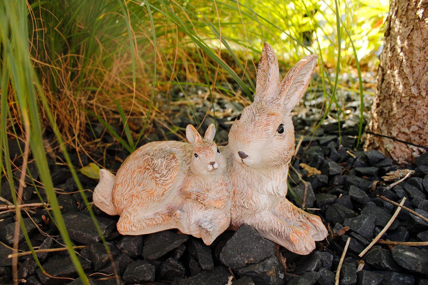 21x cm Tierfigur Sehr Familie 15 Kaninchen Arnusa detailliert TF203 Hase, Gartenfigur verarbeitet Gartendekoration