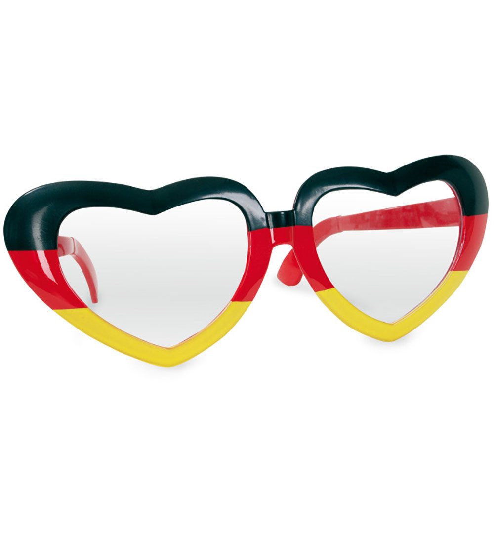 Sonnenbrille XXL Deutschland Fan Brille 23 cm breit mit Herzen EM Fußball