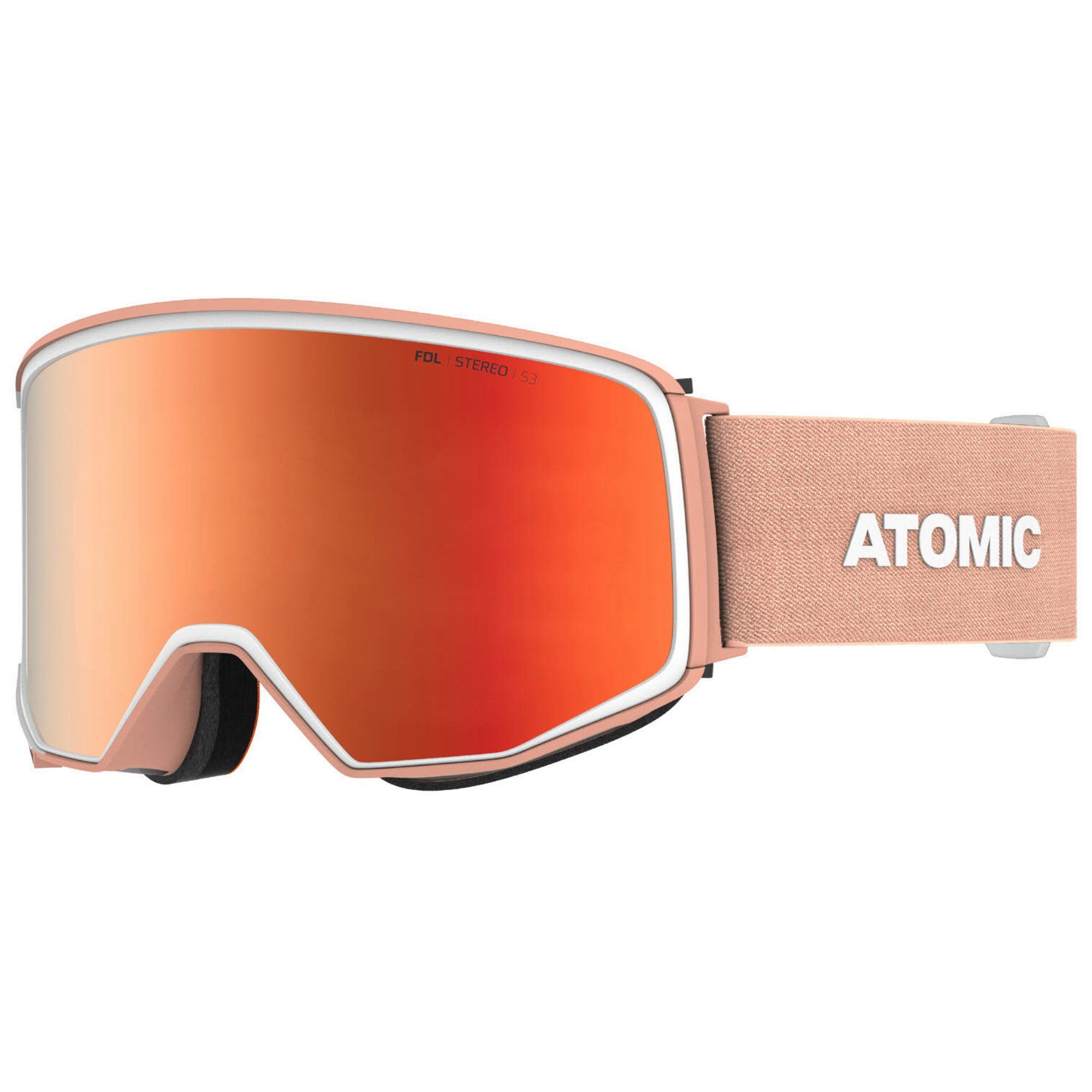Atomic Snowboardbrille Four Q Stereo - Skibrille - Peach/All Weather