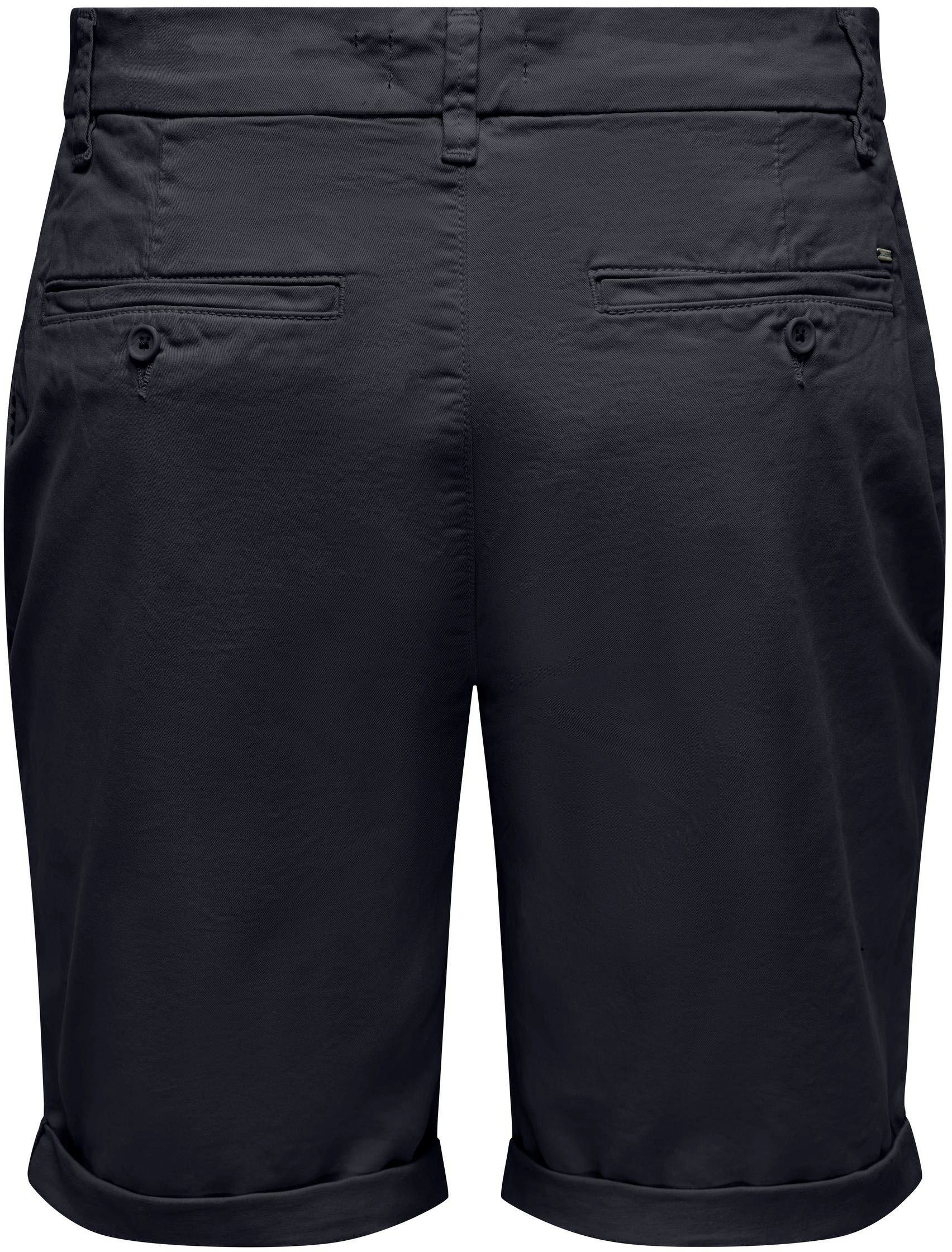 TWILL NOOS 4481 SONS SHORTS Dark & Navy REG ONLY ONSPETER Jeansshorts