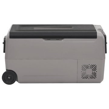 vidaXL Kühlbox Kompressor Kühlbox mit Rollen und Adapter Schwarz Grau 60 L Camping V