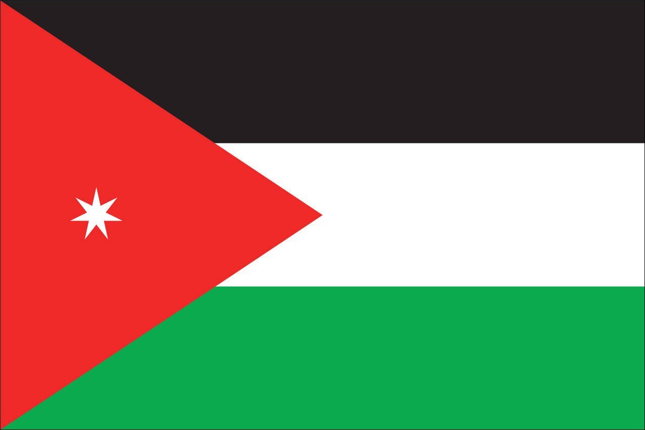 flaggenmeer Flagge Jordanien 160 g/m² Querformat