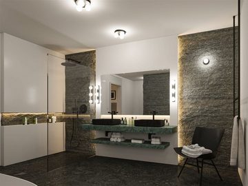Paulmann Deckenleuchte Selection Bathroom Gove IP44 max. 1x20W Satin, Glas/Metall, ohne Leuchtmittel, G9